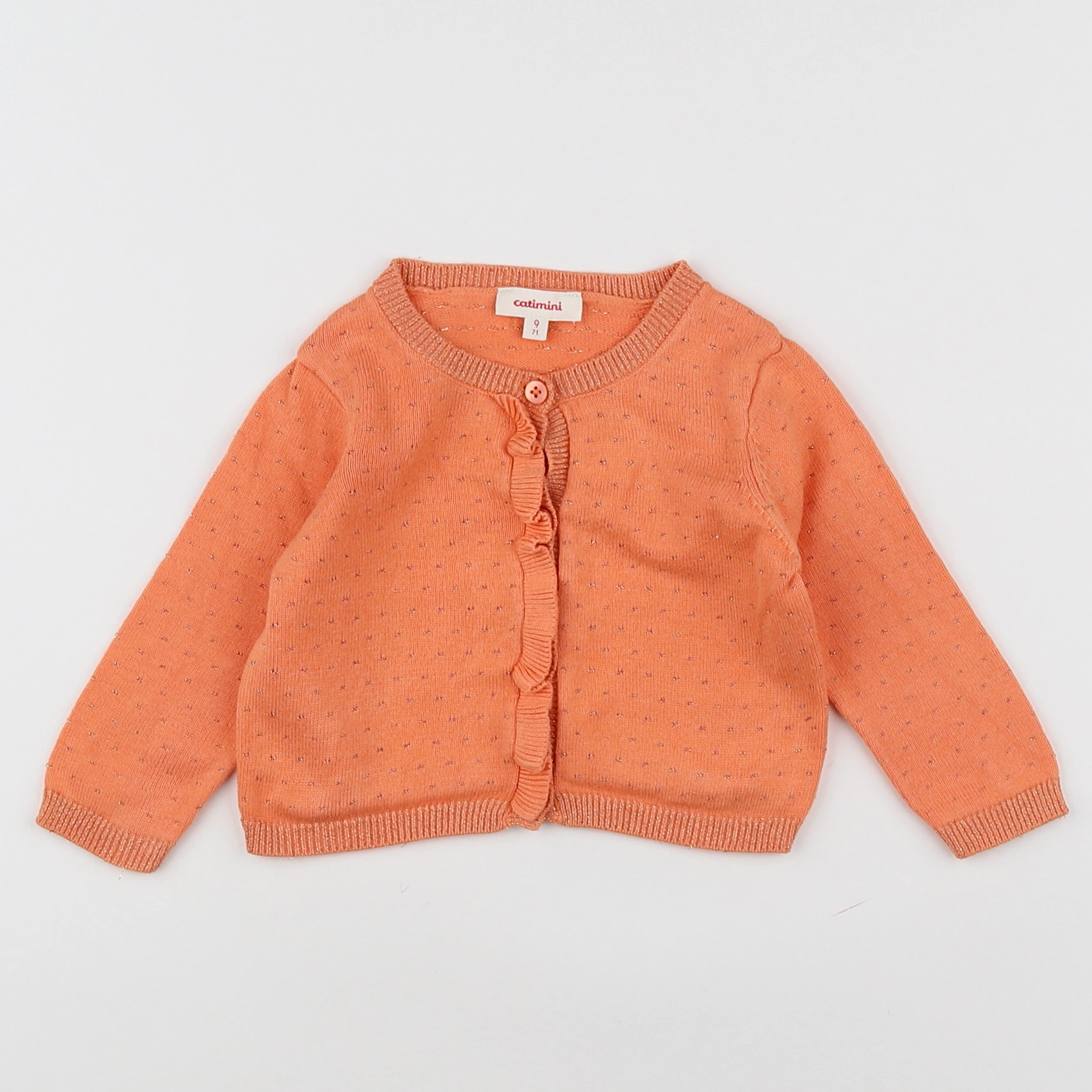 Catimini - gilet orange - 9 mois