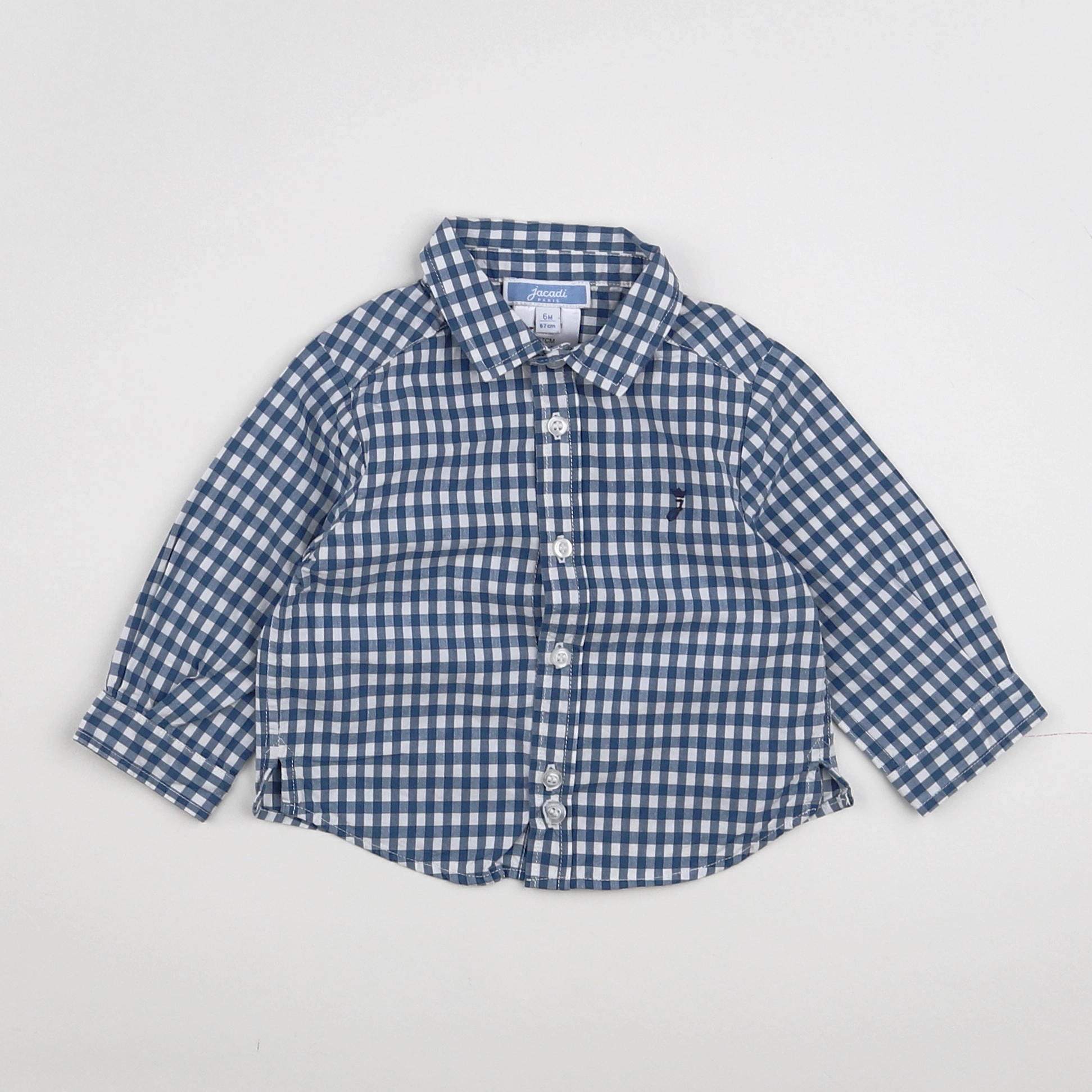 Jacadi - chemise bleu - 6 mois