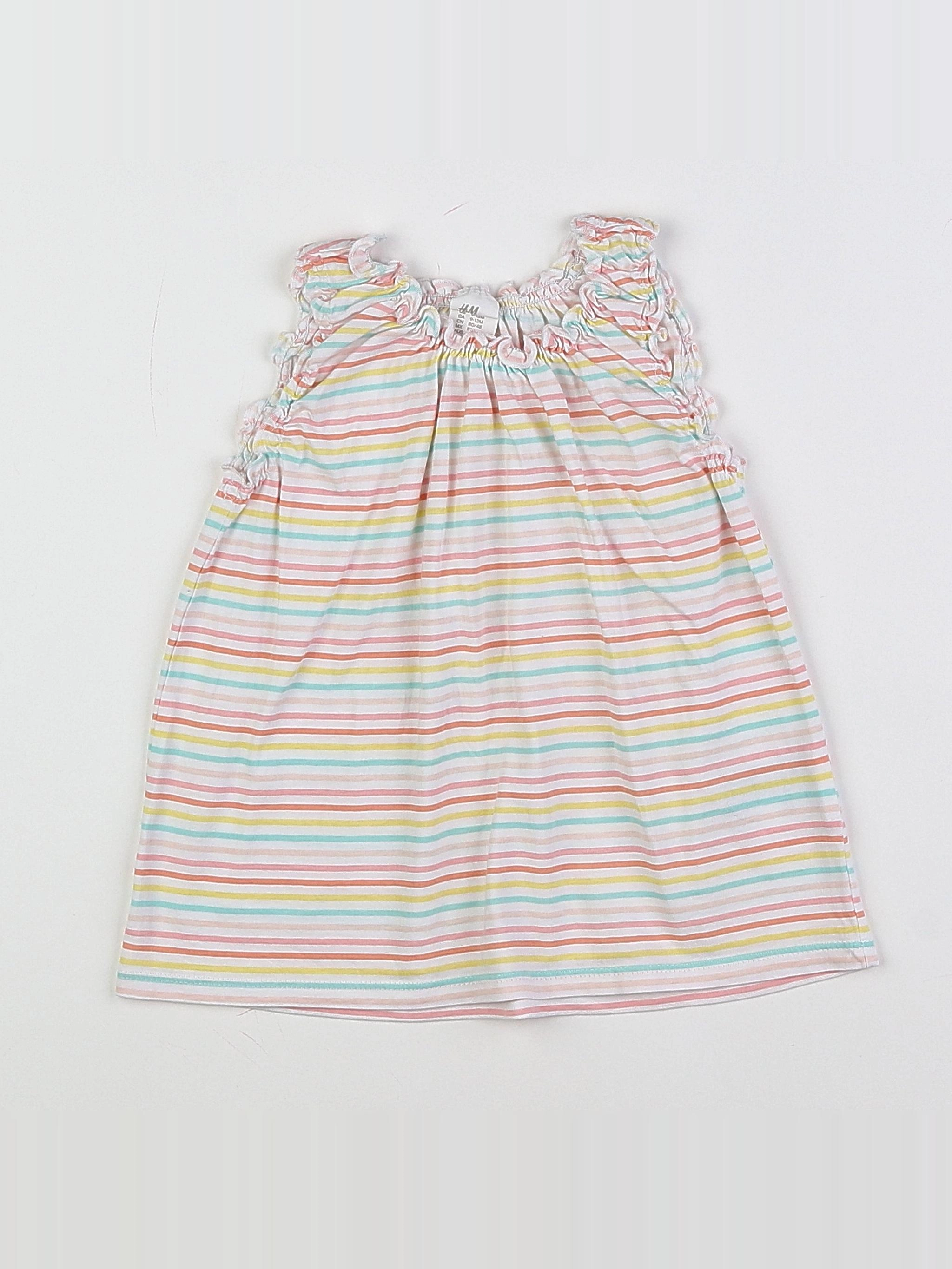 H&M - robe multicolore - 9/12 mois