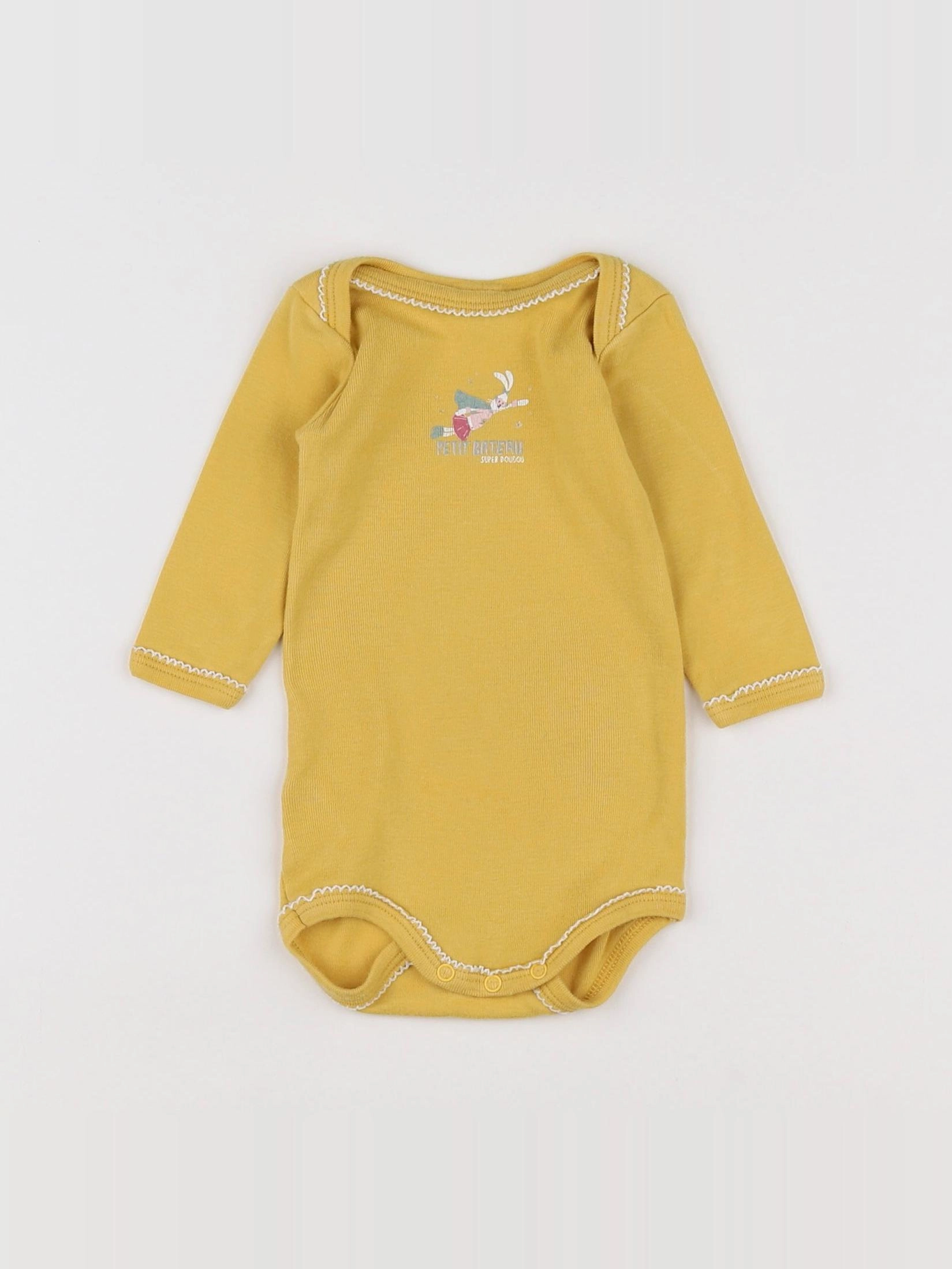 Petit Bateau - body jaune - 3 mois