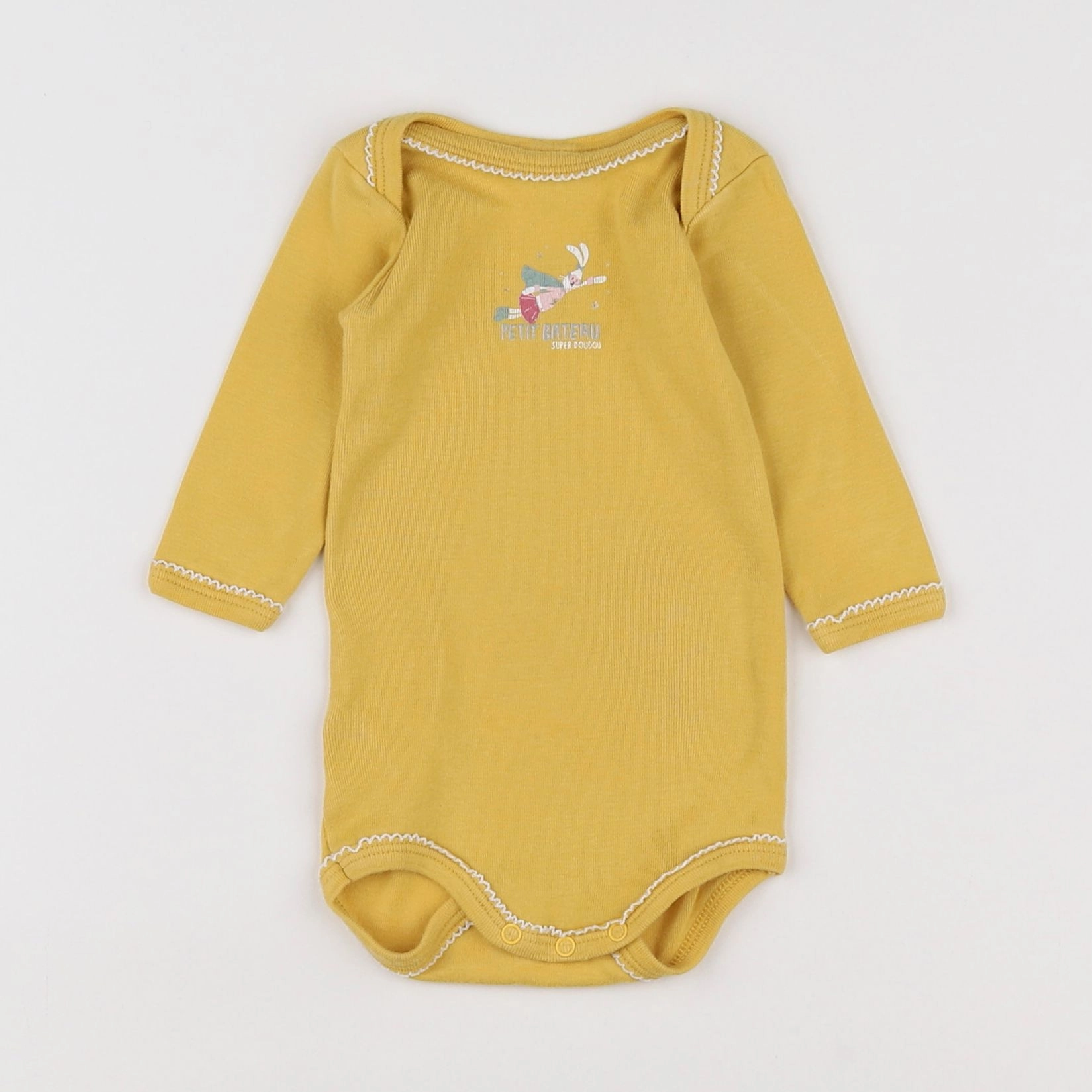 Petit Bateau - body jaune - 3 mois