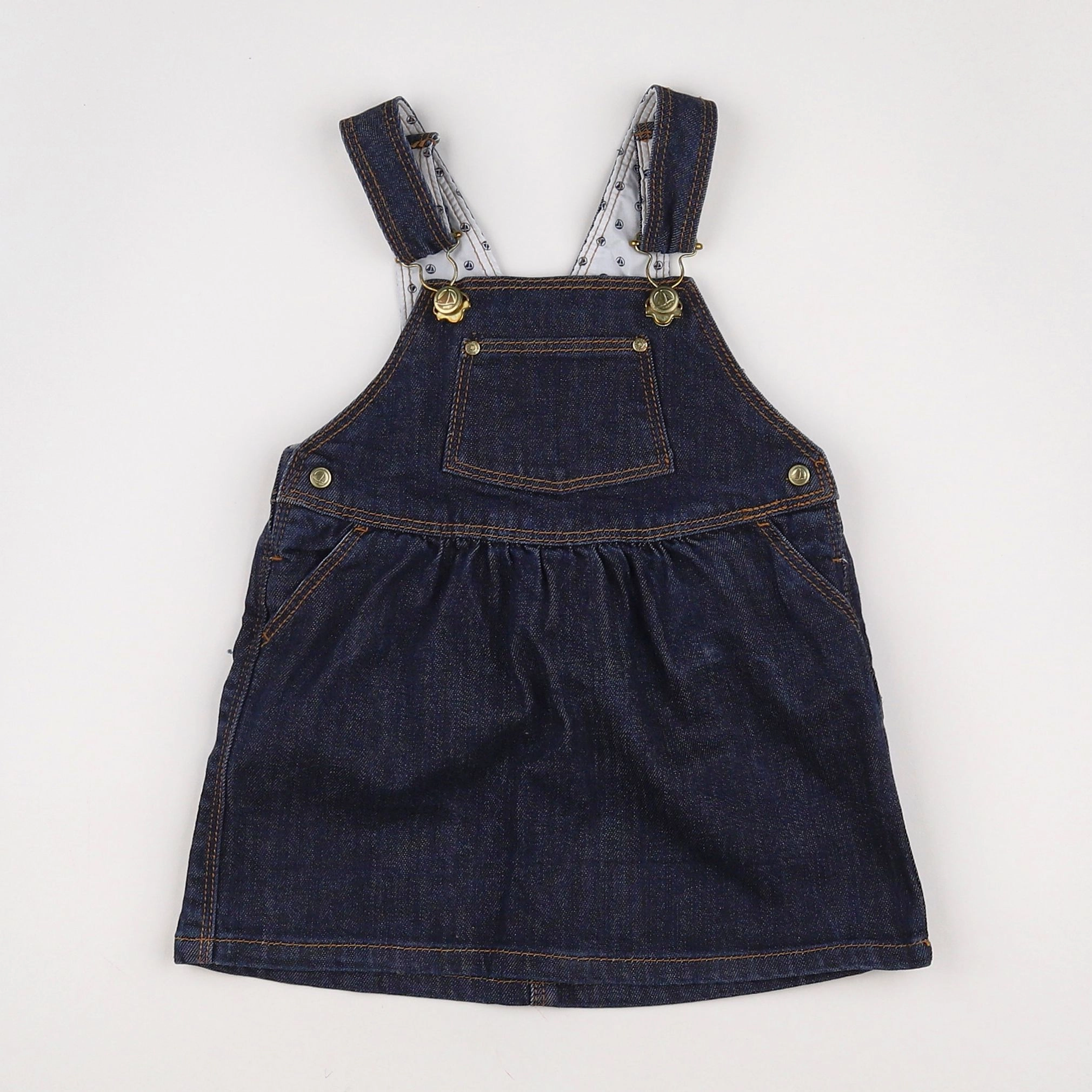 Petit Bateau - robe bleu - 18 mois