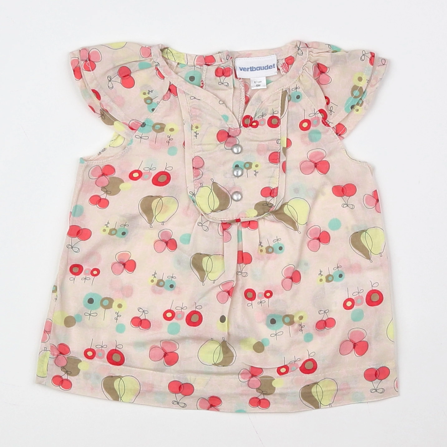 Vertbaudet - blouse multicolore - 6 mois