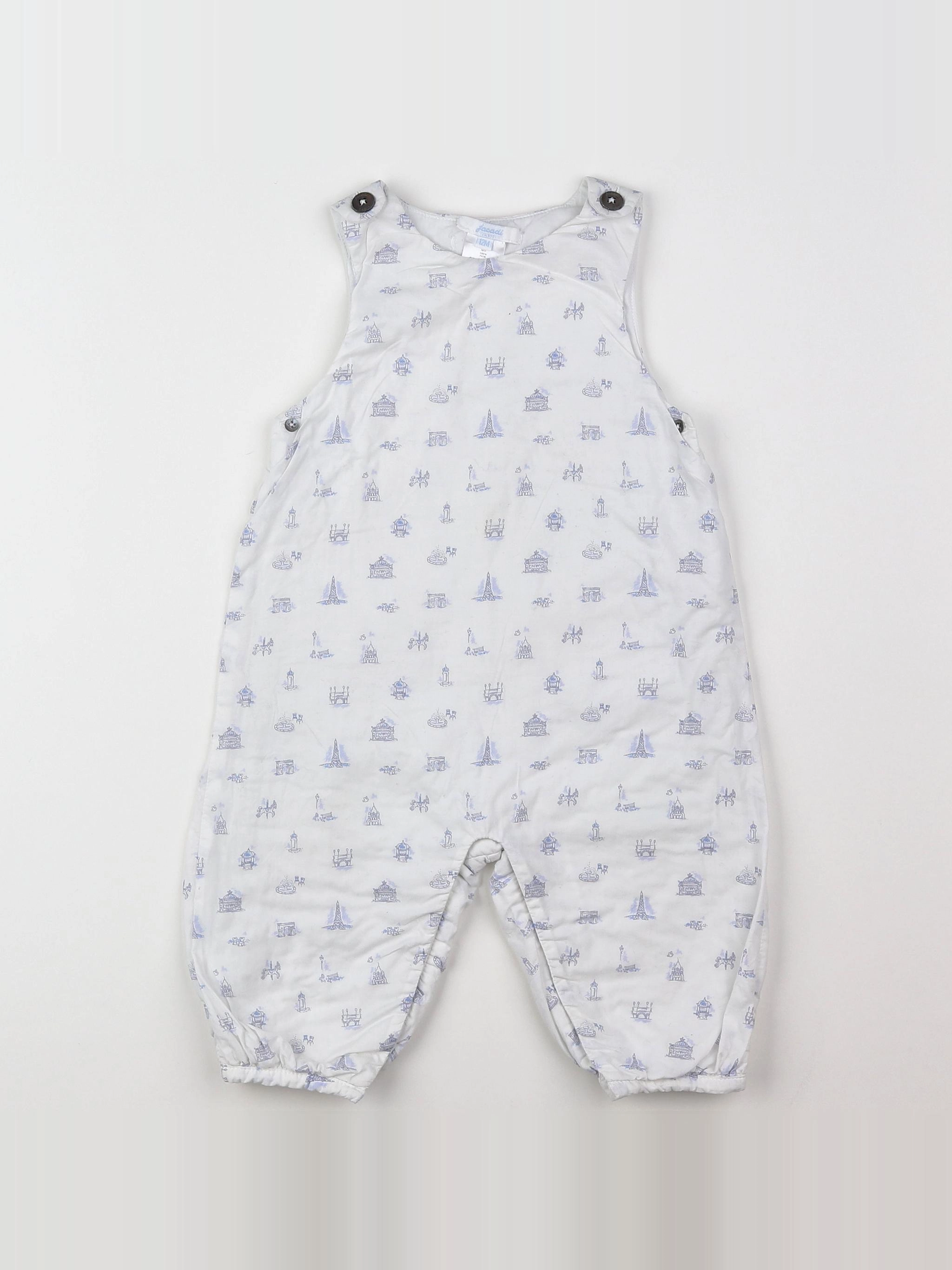 Jacadi - salopette blanc - 12 mois