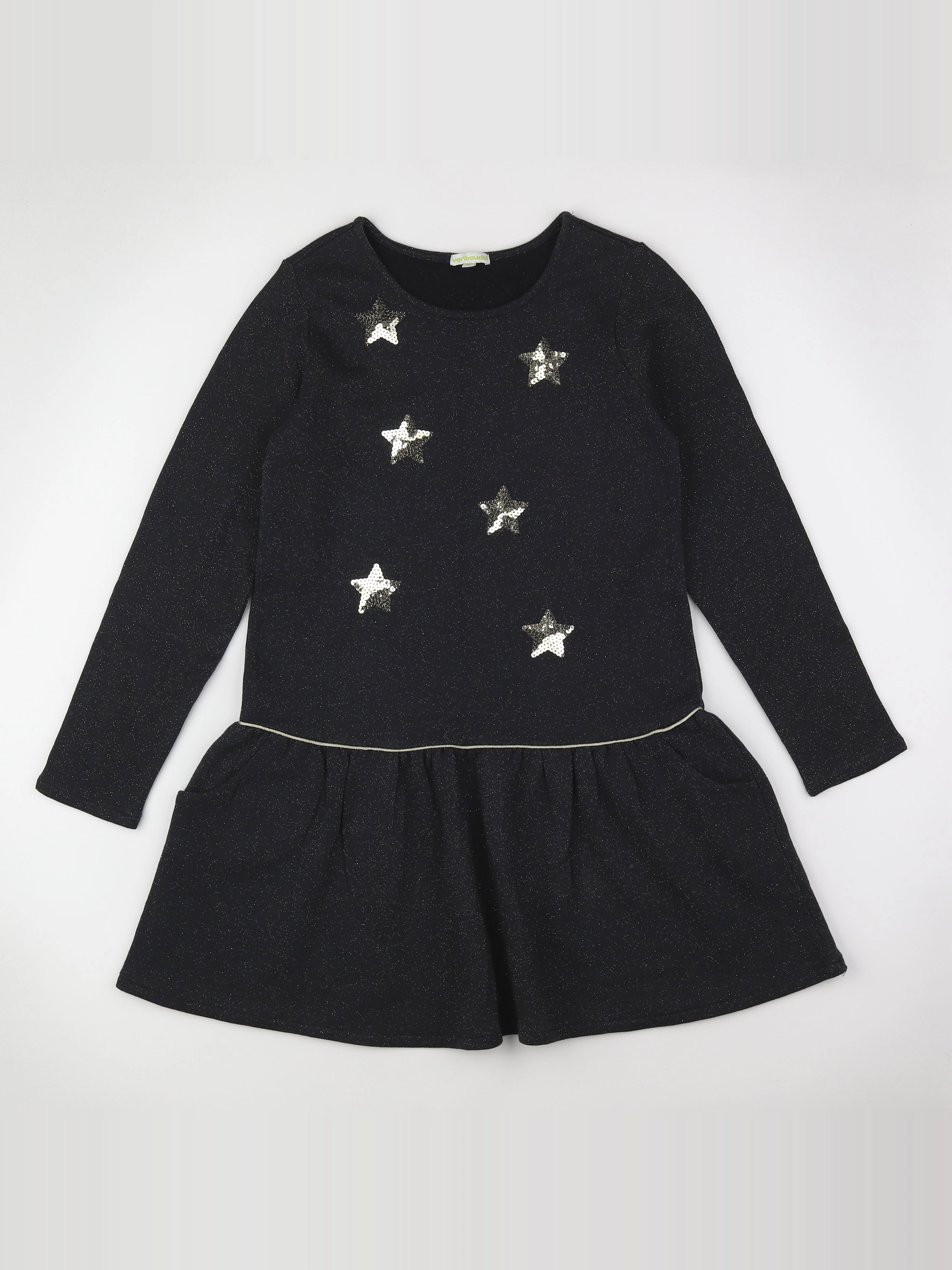 Vertbaudet - robe gris, or - 12 ans