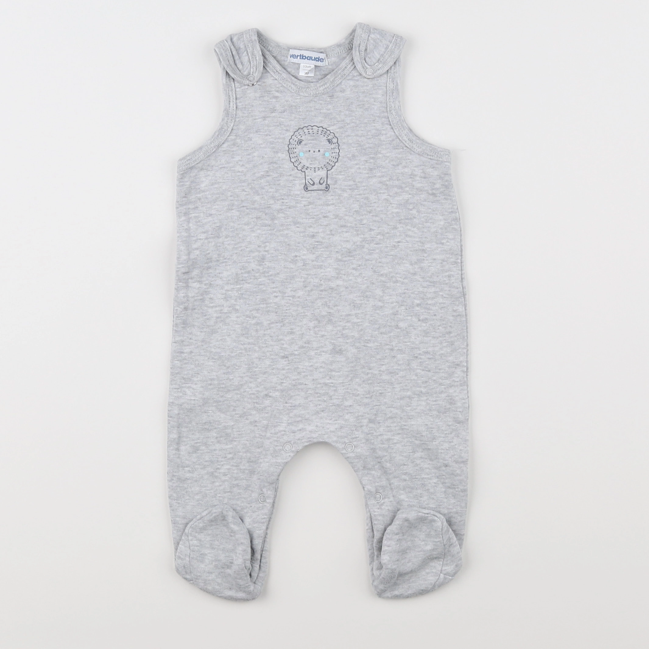 Vertbaudet - salopette gris - 3 mois