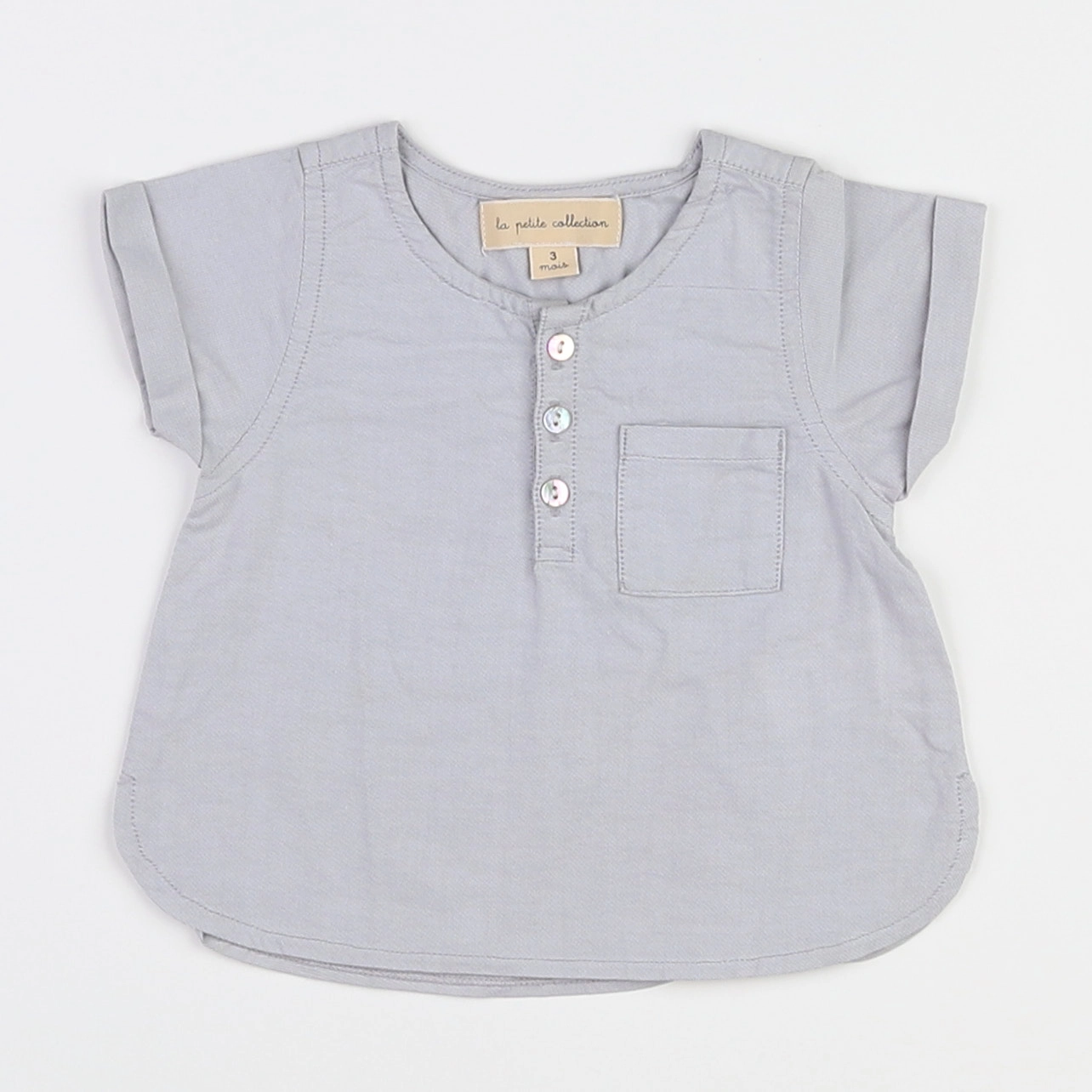 La Petite Collection - chemise gris - 3 mois