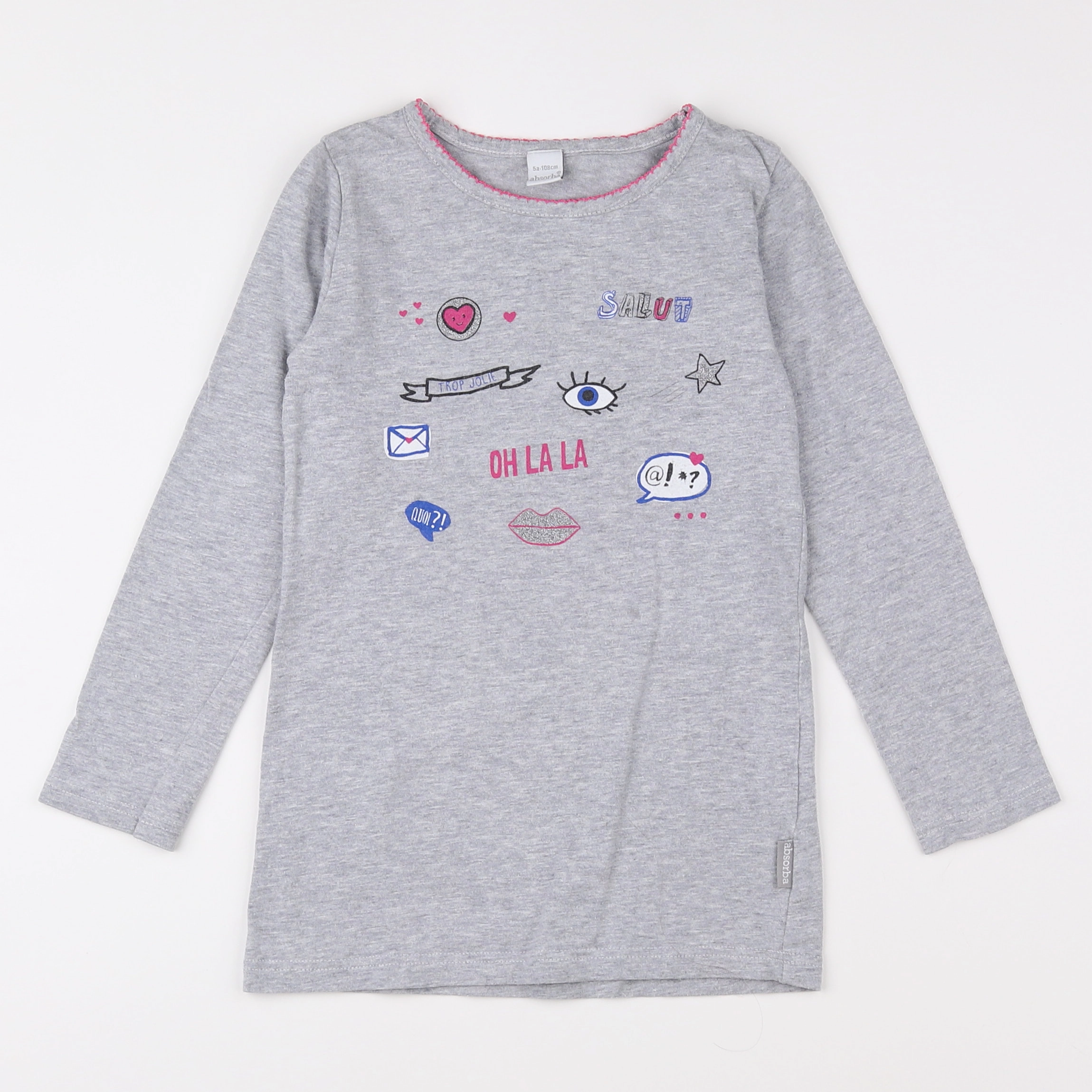 Absorba - tee-shirt gris - 5 ans