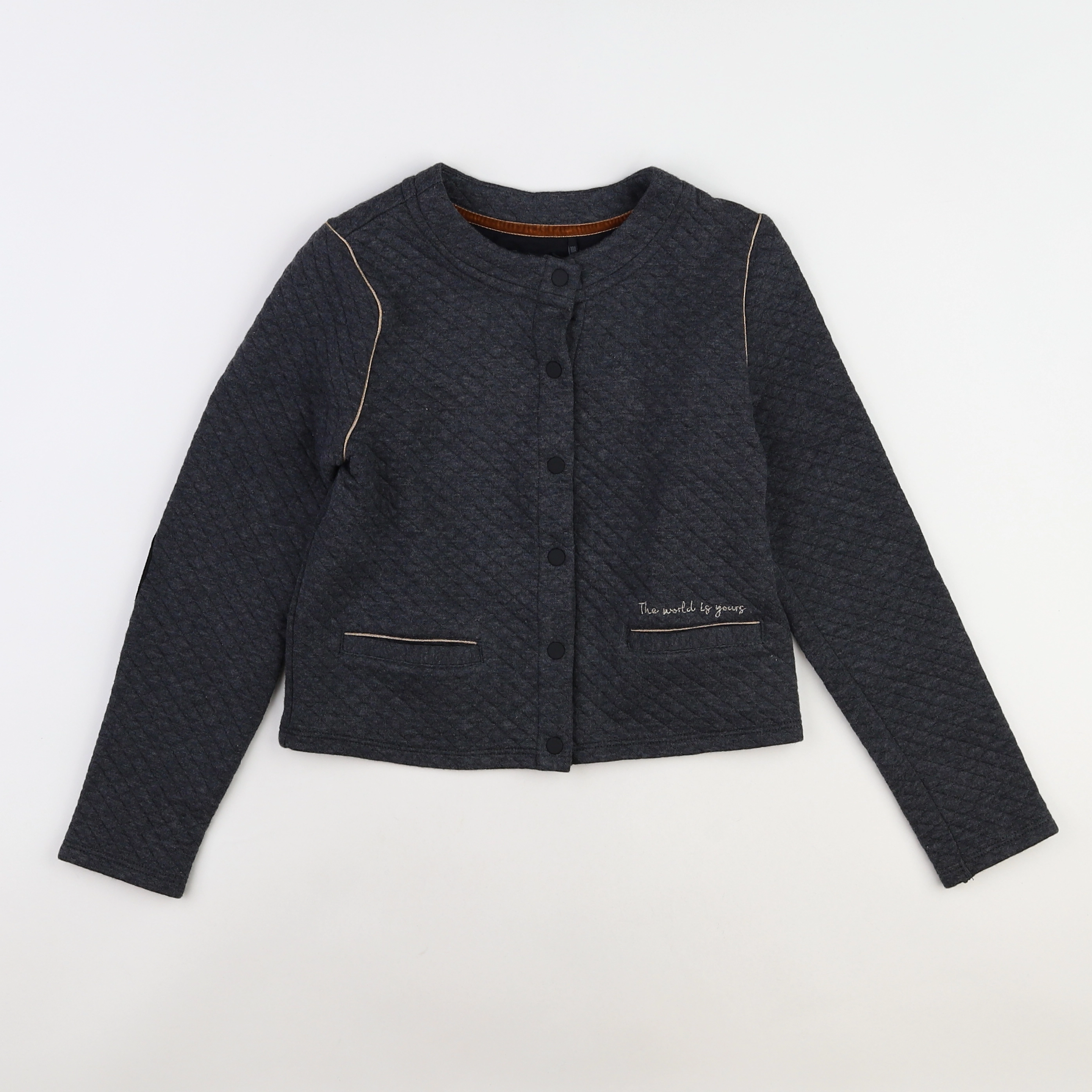 IKKS - sweat imprimé au dos gris (neuf) - 10 ans