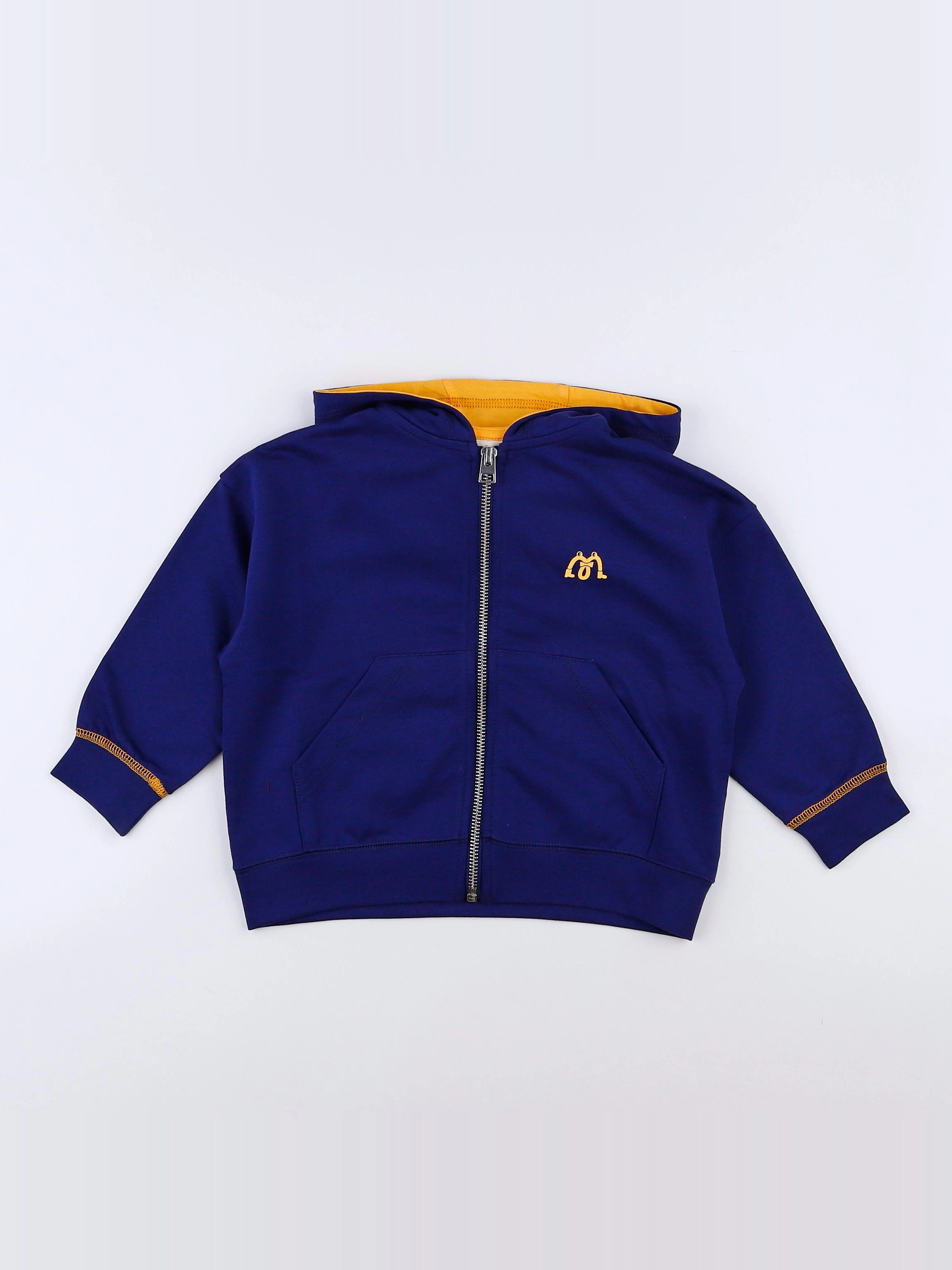 Les Marsiens - sweat bleu (neuf) - 12 mois