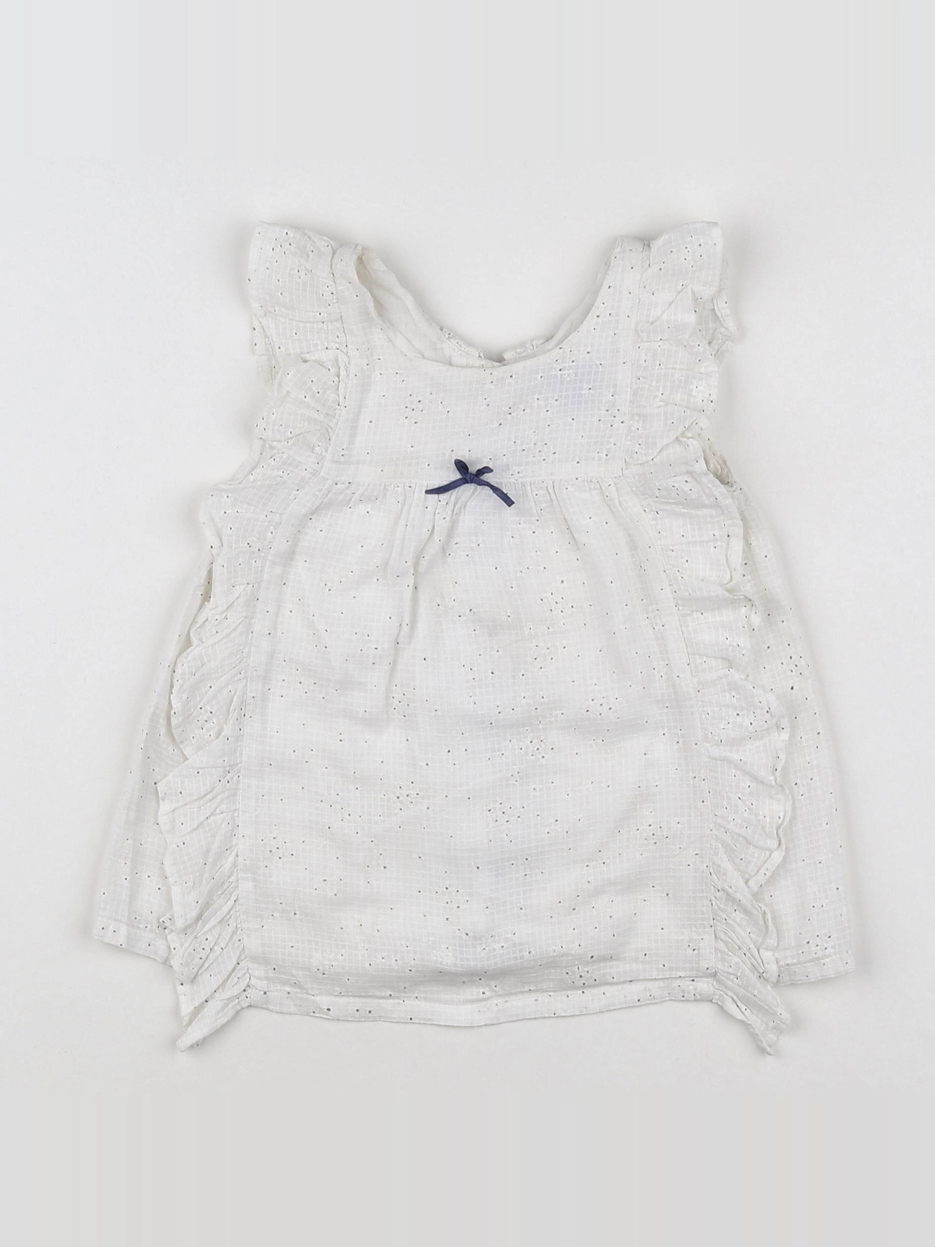 Absorba - robe blanc, bleu - 12 mois