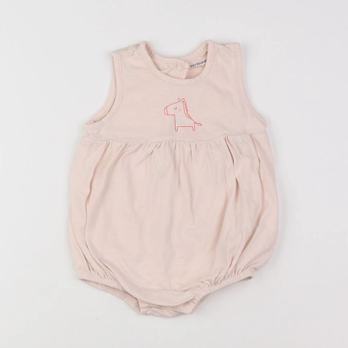 Vertbaudet - combinaison rose - 12 mois