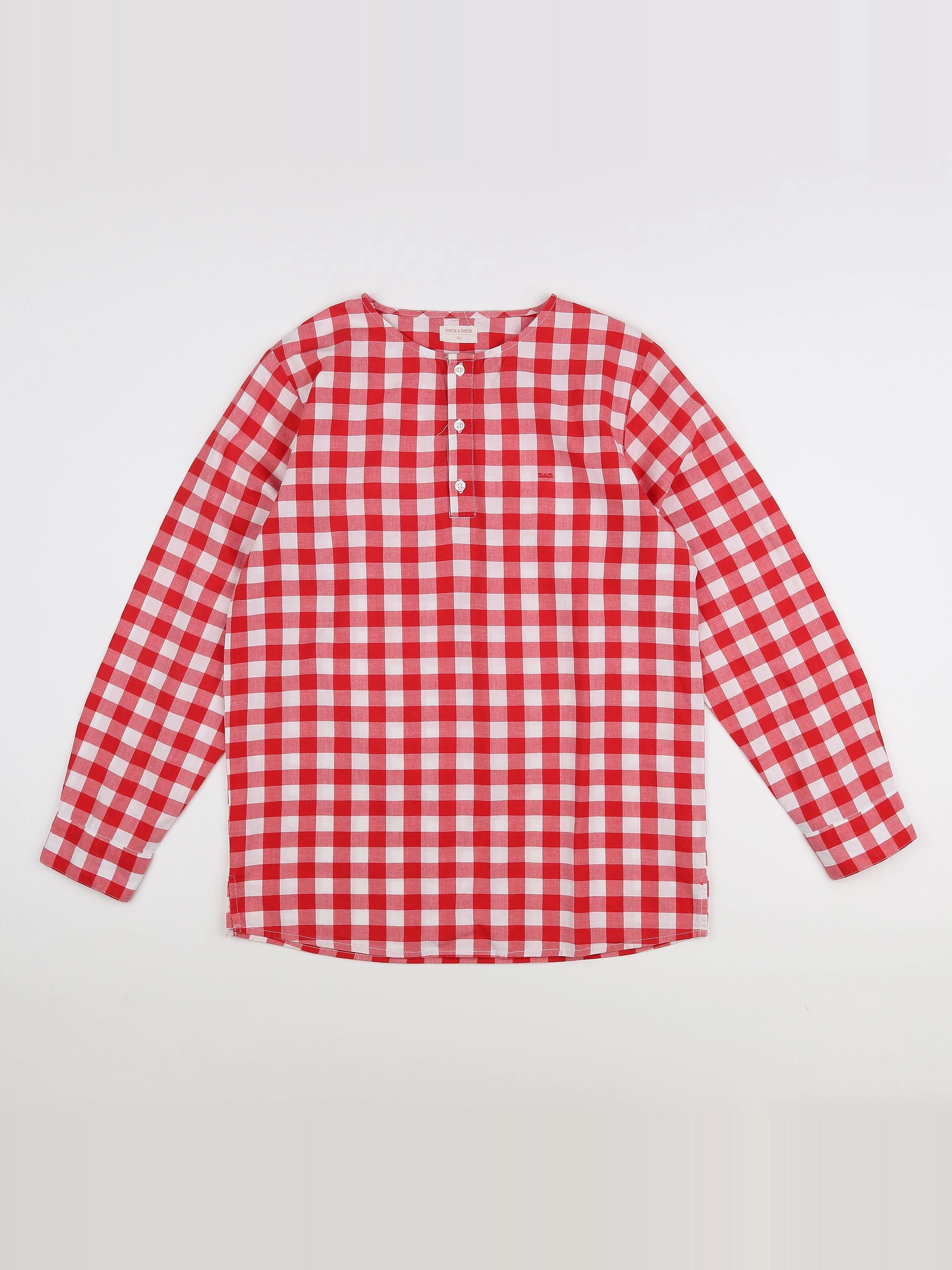 Neck & Neck - chemise blanc, rouge - 12 ans