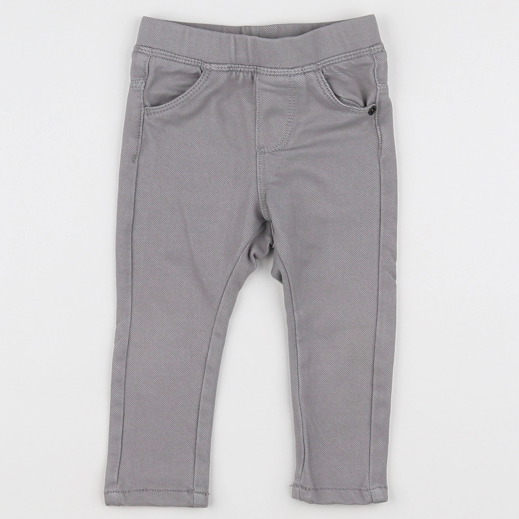 Vertbaudet - jegging gris - 12 mois