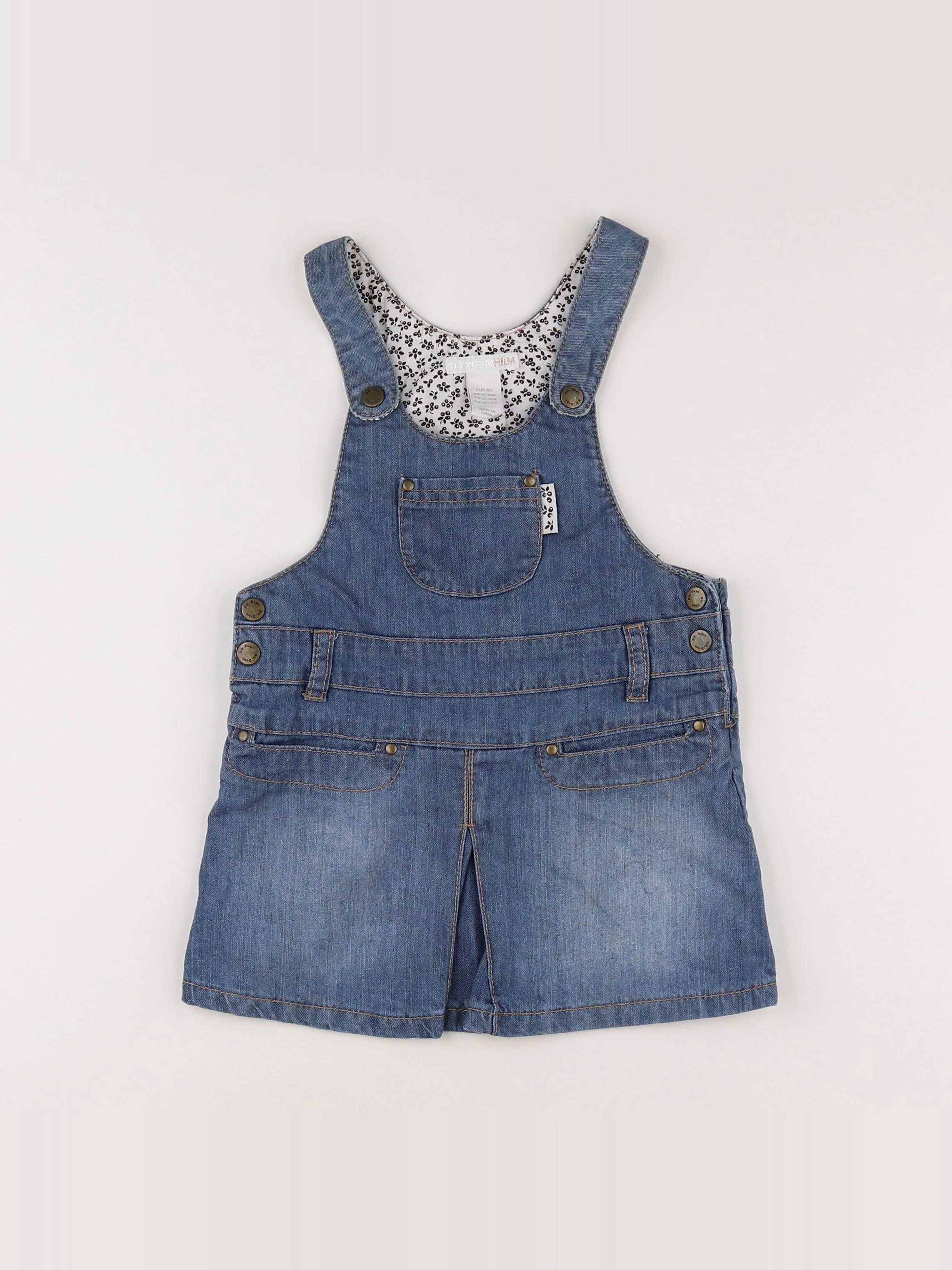 H&M - salopette bleu - 12/18 mois