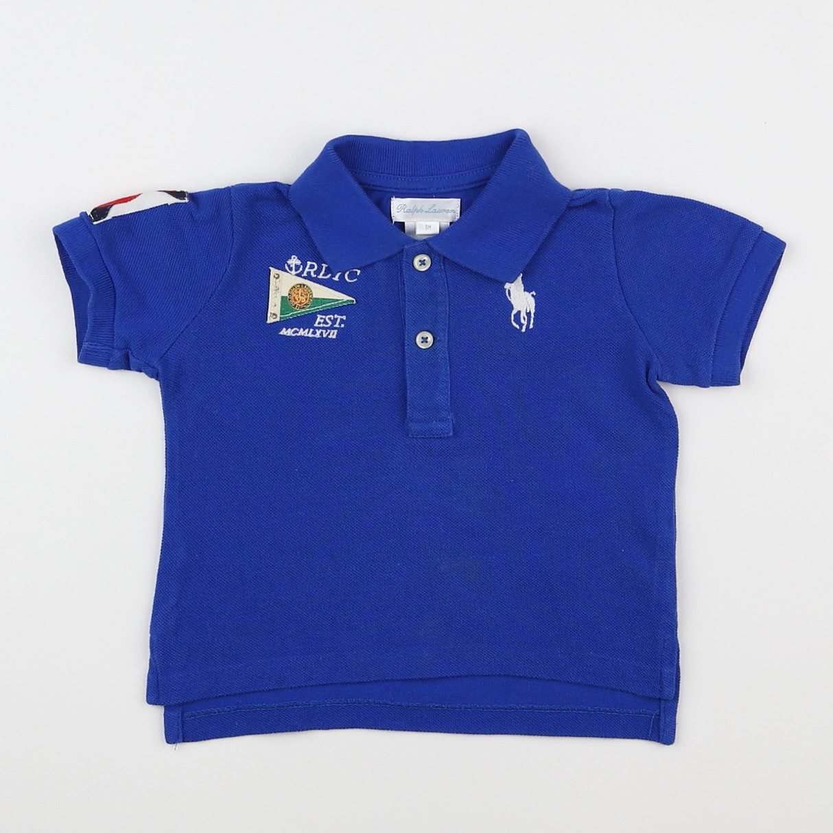 Ralph Lauren - polo bleu - 9 mois