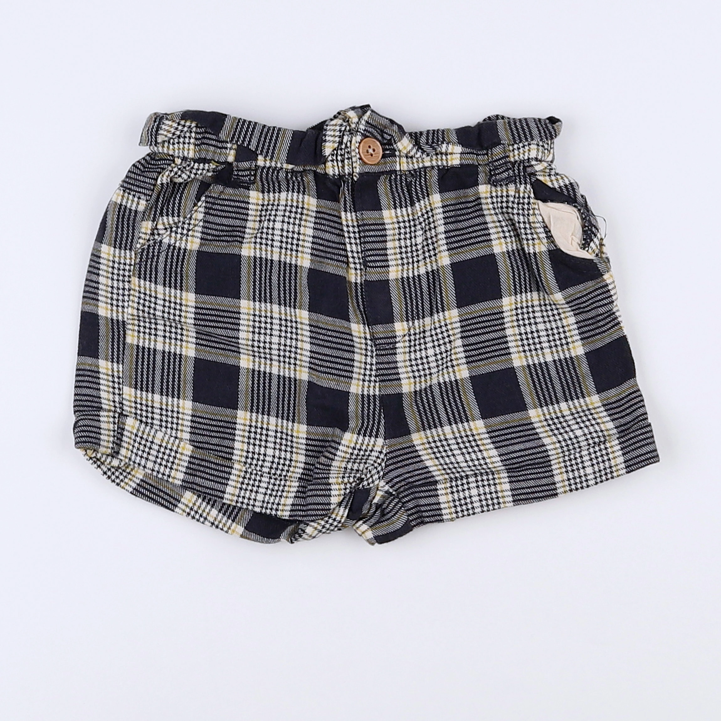 Vertbaudet - short gris, jaune - 12 mois