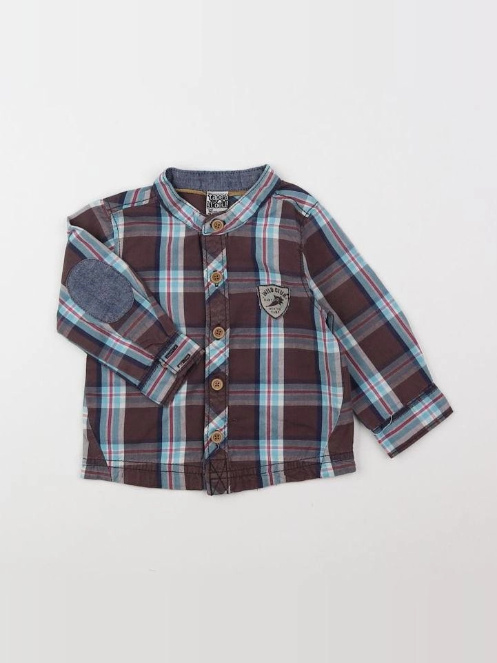 Tape à l'oeil - chemise bleu, marron - 12 mois