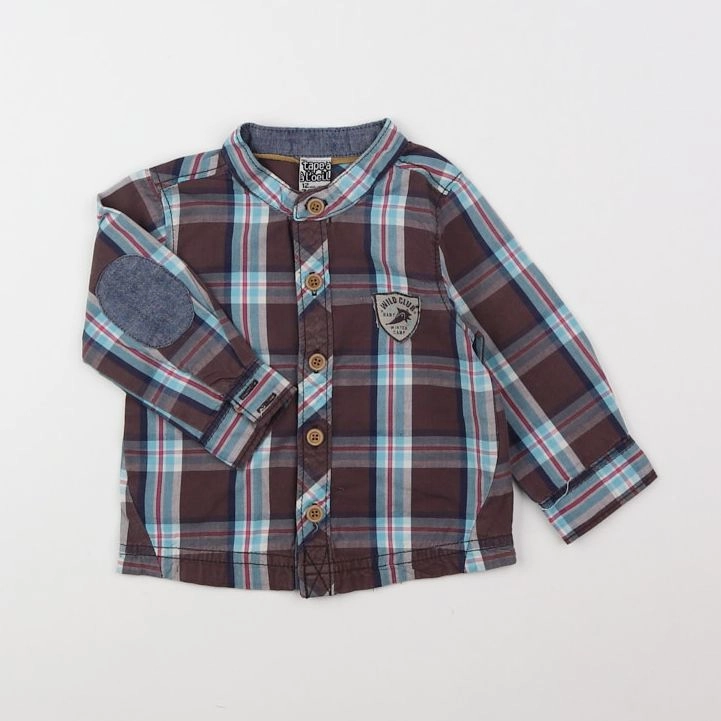 Tape à l'oeil - chemise bleu, marron - 12 mois