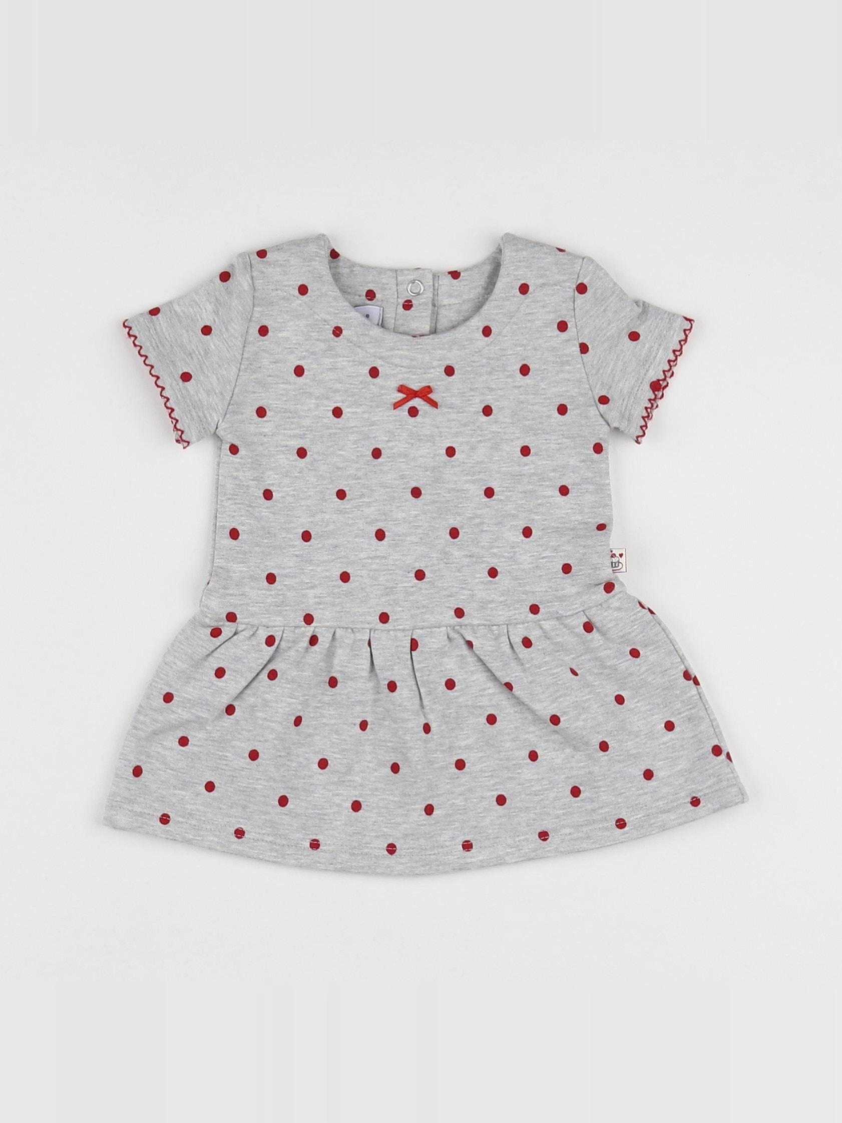 Absorba - robe gris, rouge (état neuf) - 1 mois