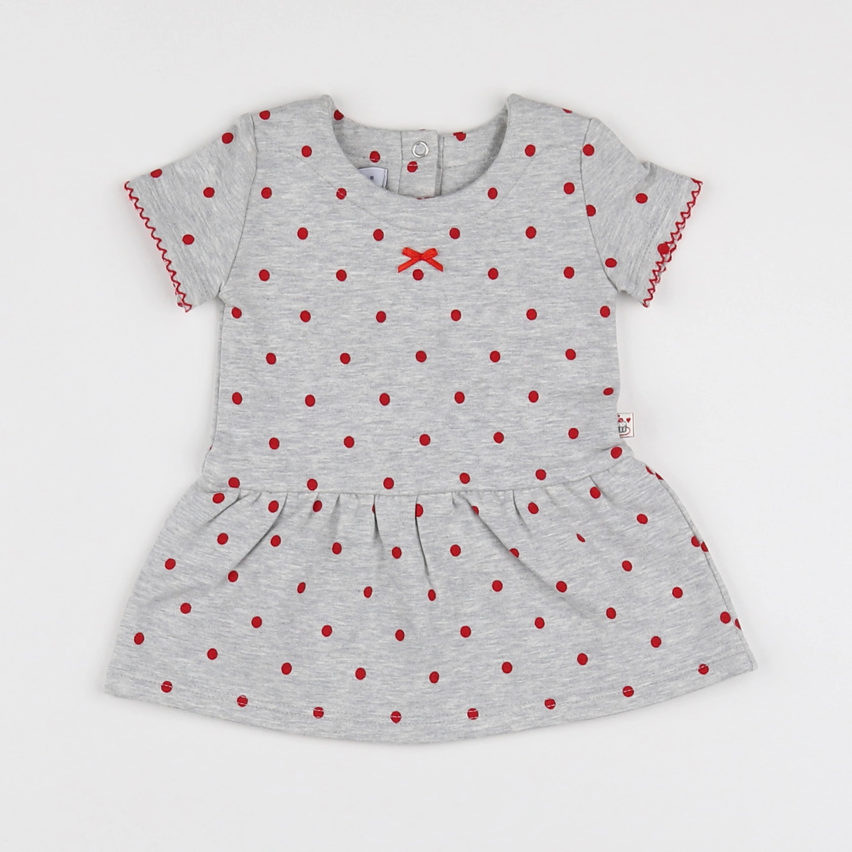 Absorba - robe gris, rouge (état neuf) - 1 mois
