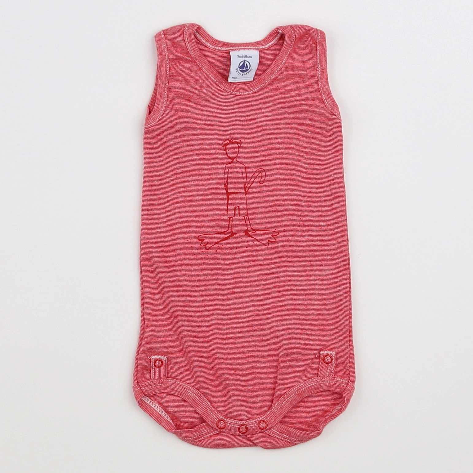 Petit Bateau - body rouge - 3 mois