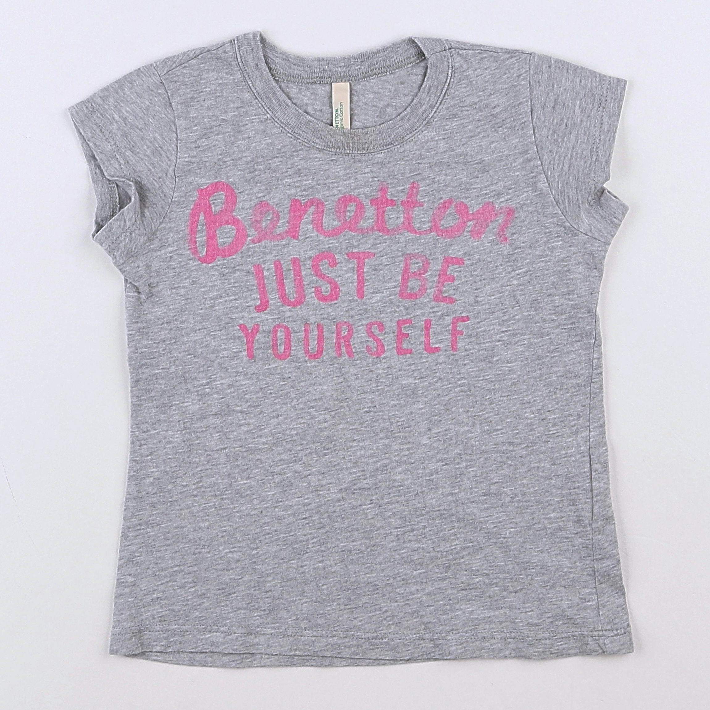 Benetton - tee-shirt gris - 12/18 mois