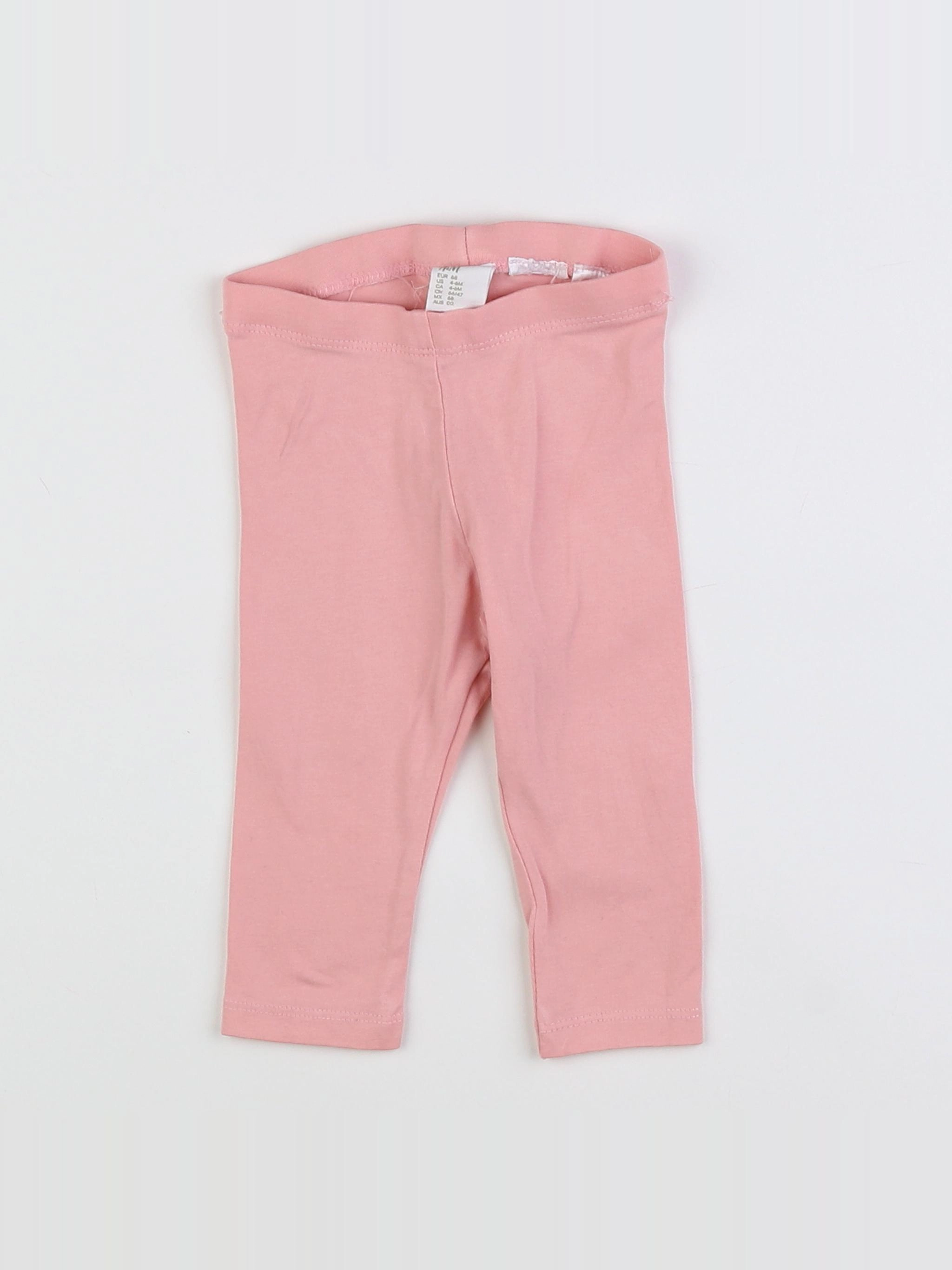 H&M - legging rose - 3/6 mois