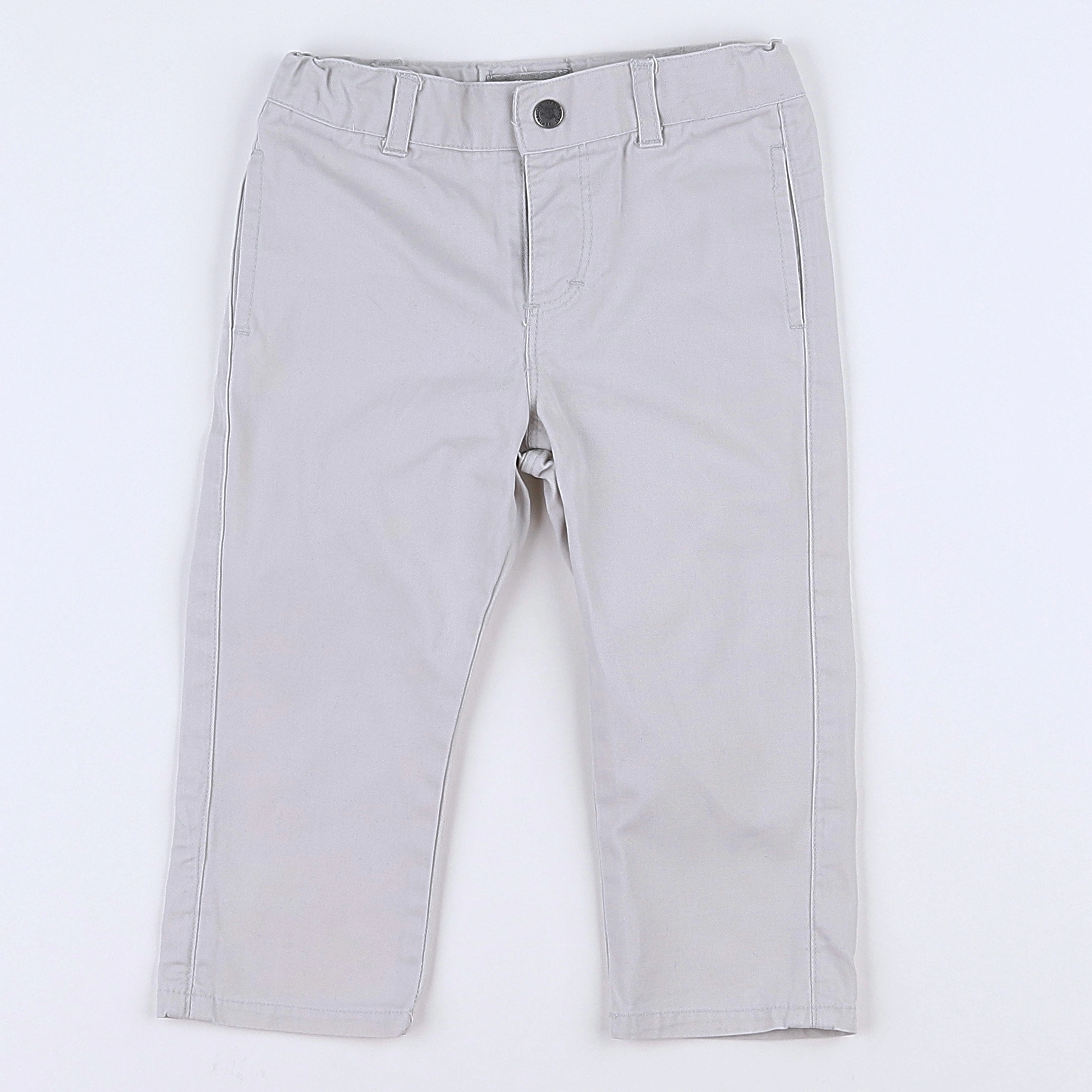 Vertbaudet - pantalon gris - 12 mois