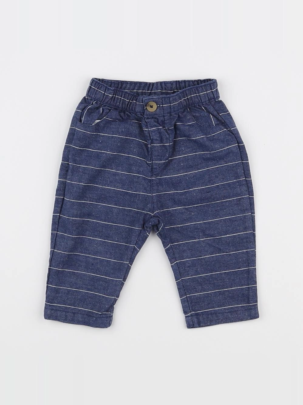 Natalys - pantalon bleu - 3 mois