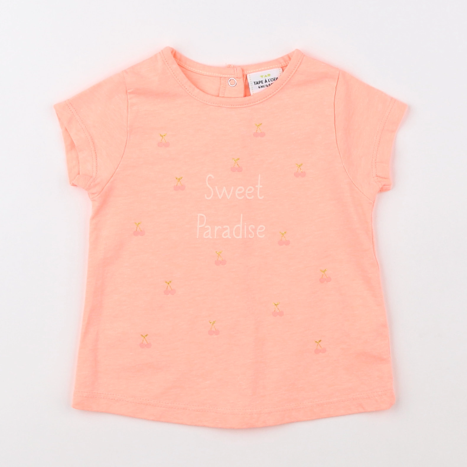 Tape à l'oeil - tee-shirt orange - 6 mois