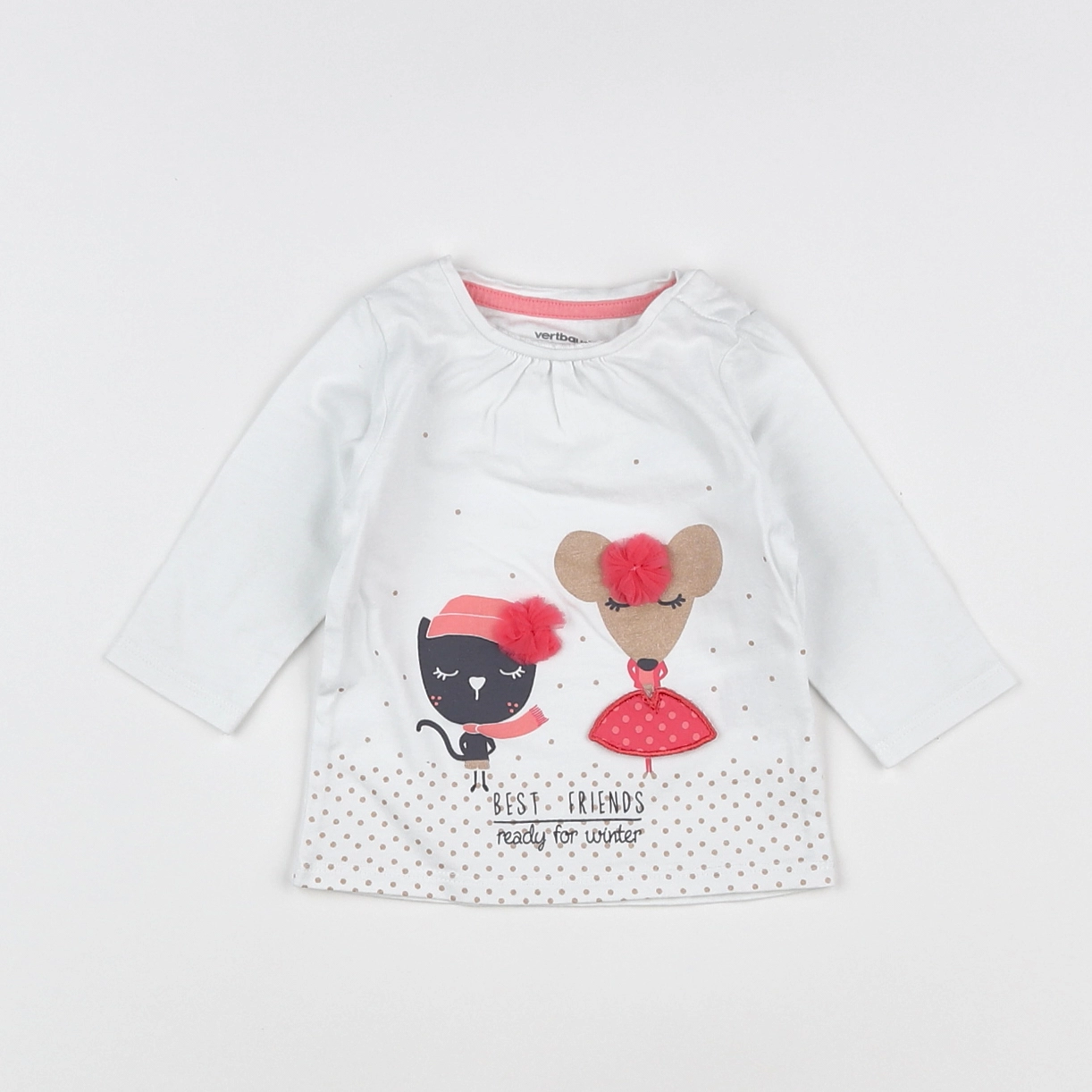 Vertbaudet - tee-shirt multicolore - 3 mois