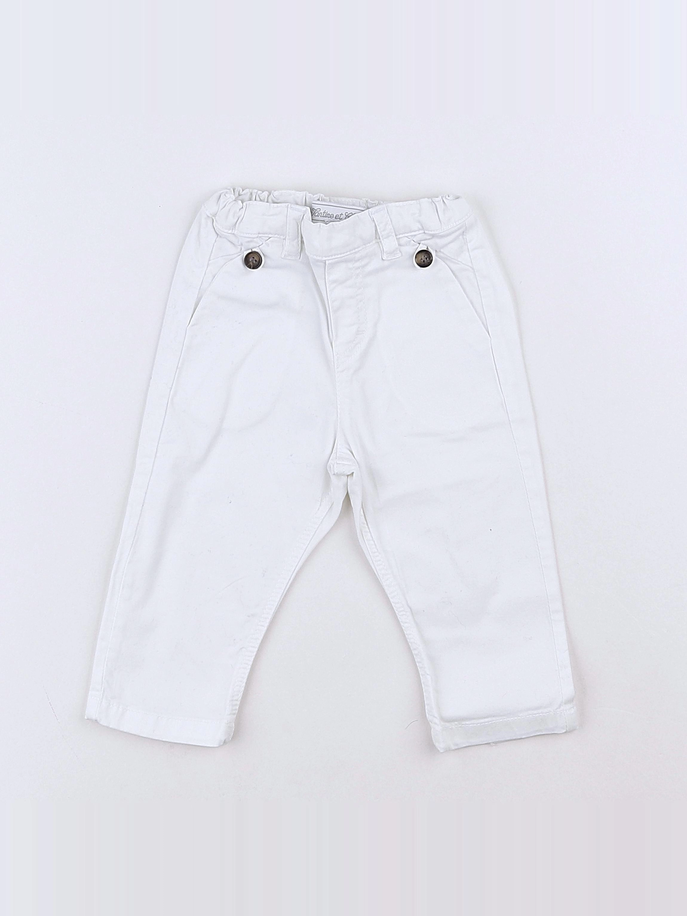 Tartine & Chocolat - pantalon blanc - 6 mois