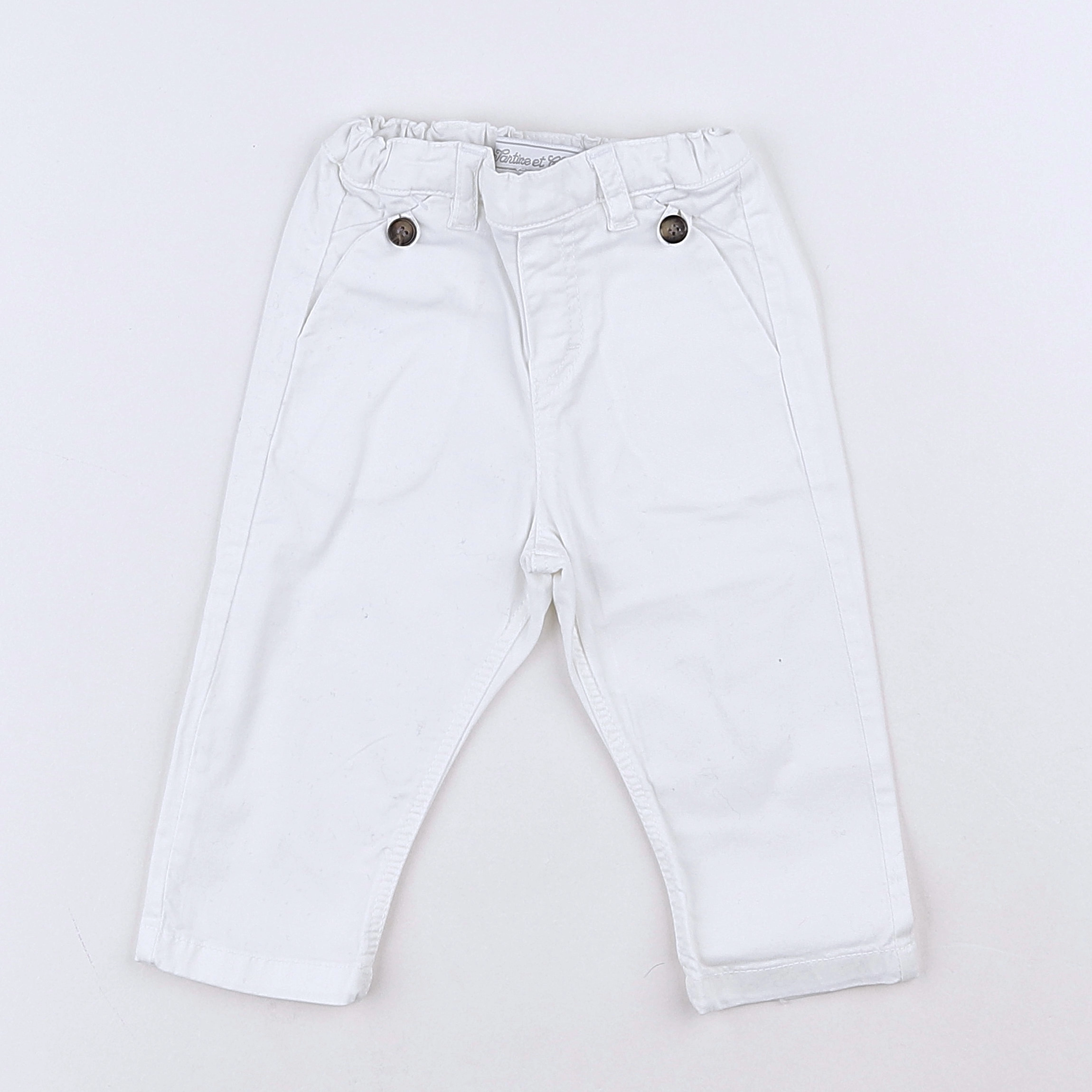 Tartine & Chocolat - pantalon blanc - 6 mois