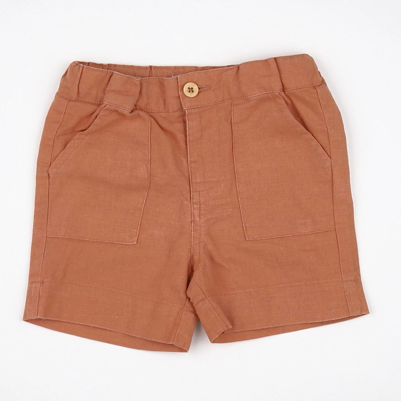 Vertbaudet - short orange - 9 mois