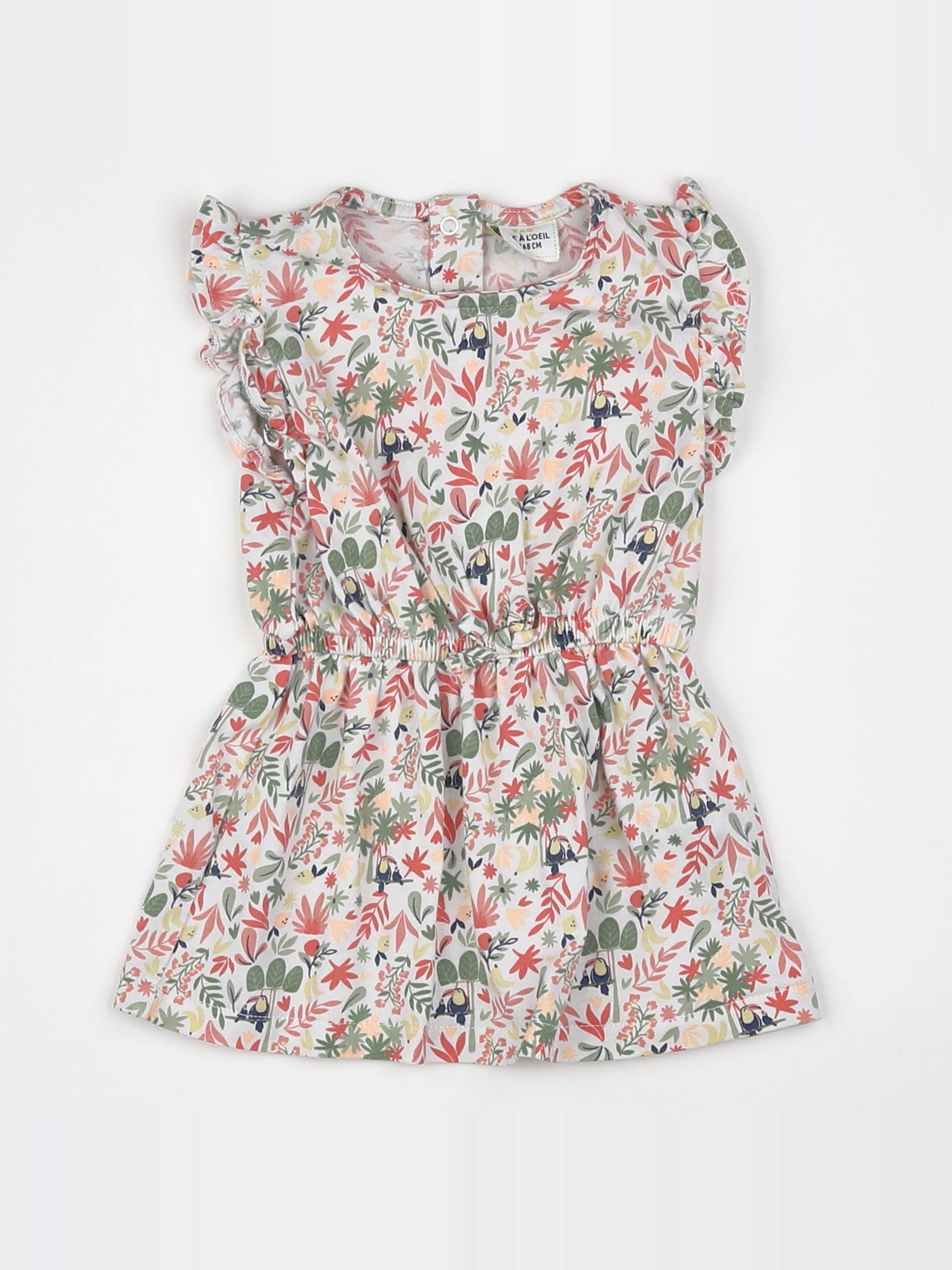 Tape à l'oeil - robe multicolore - 6 mois