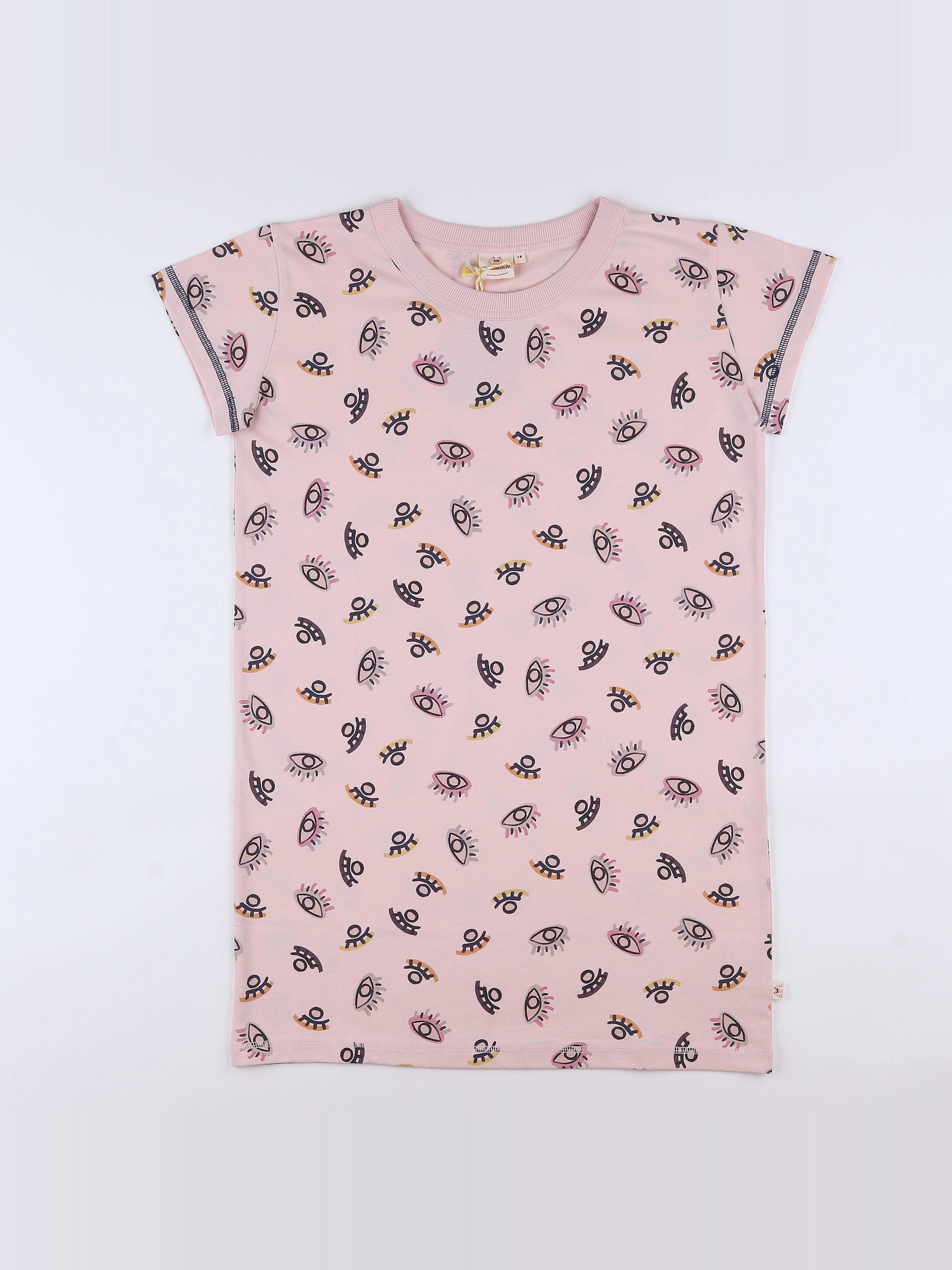 Les Marsiens - robe rose, noir (neuf) - 8 ans