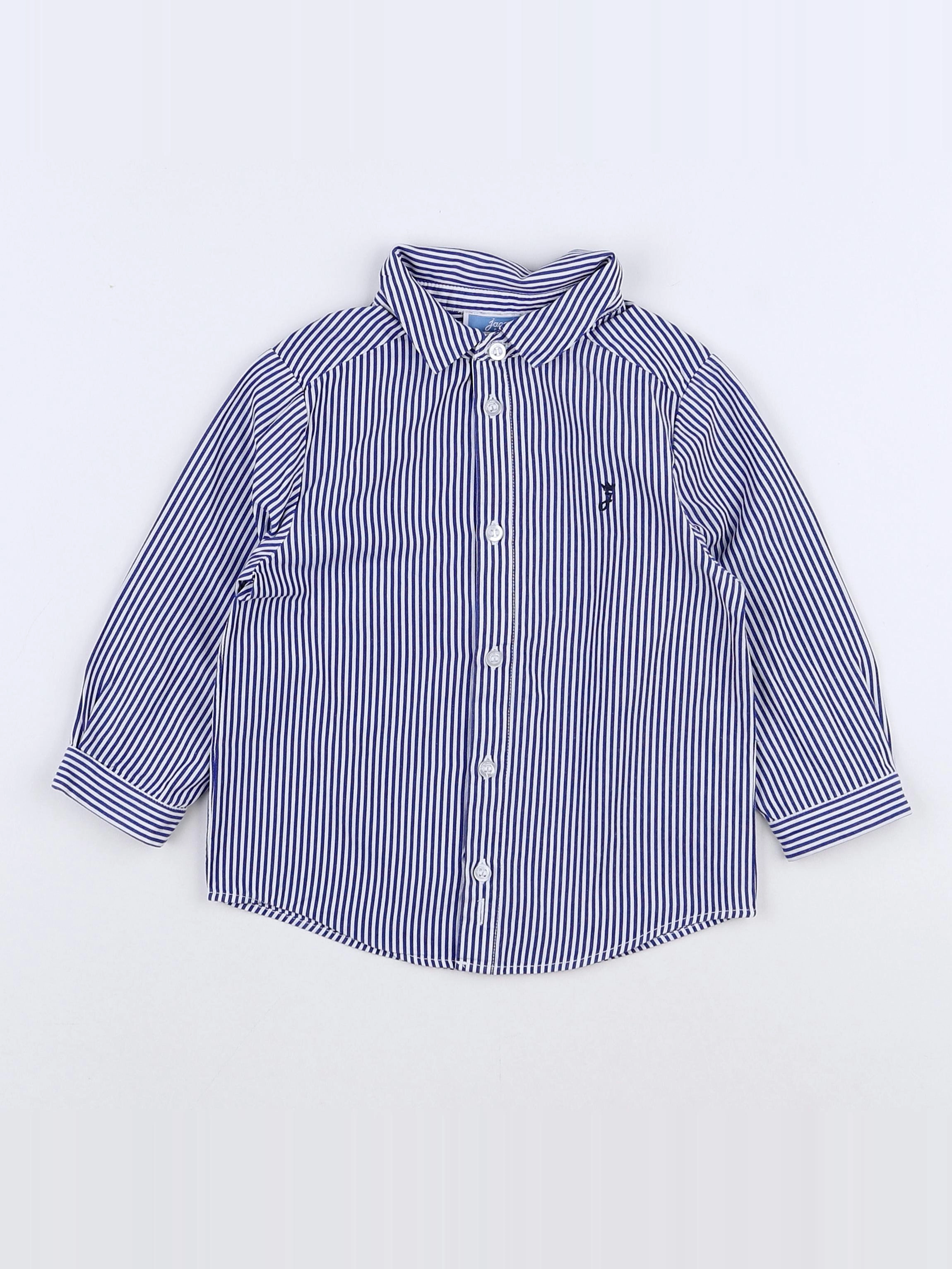 Jacadi - chemise blanc, bleu - 18 mois