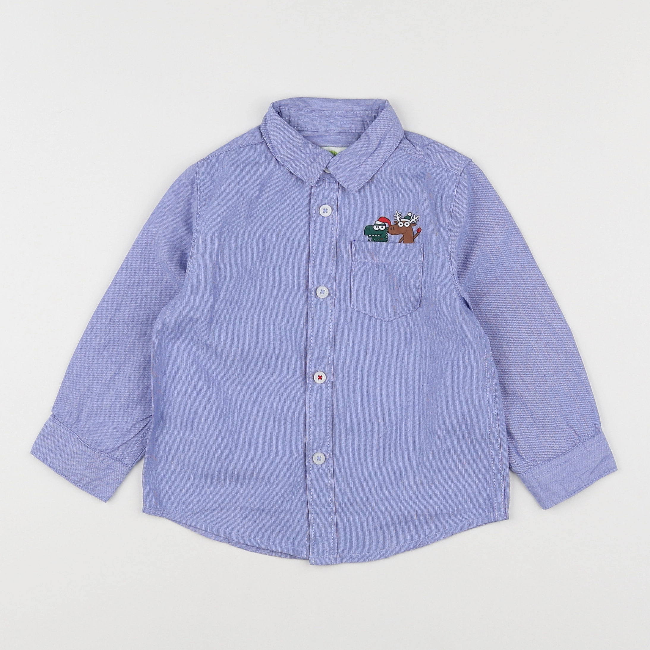 Vertbaudet - chemise bleu - 2 ans
