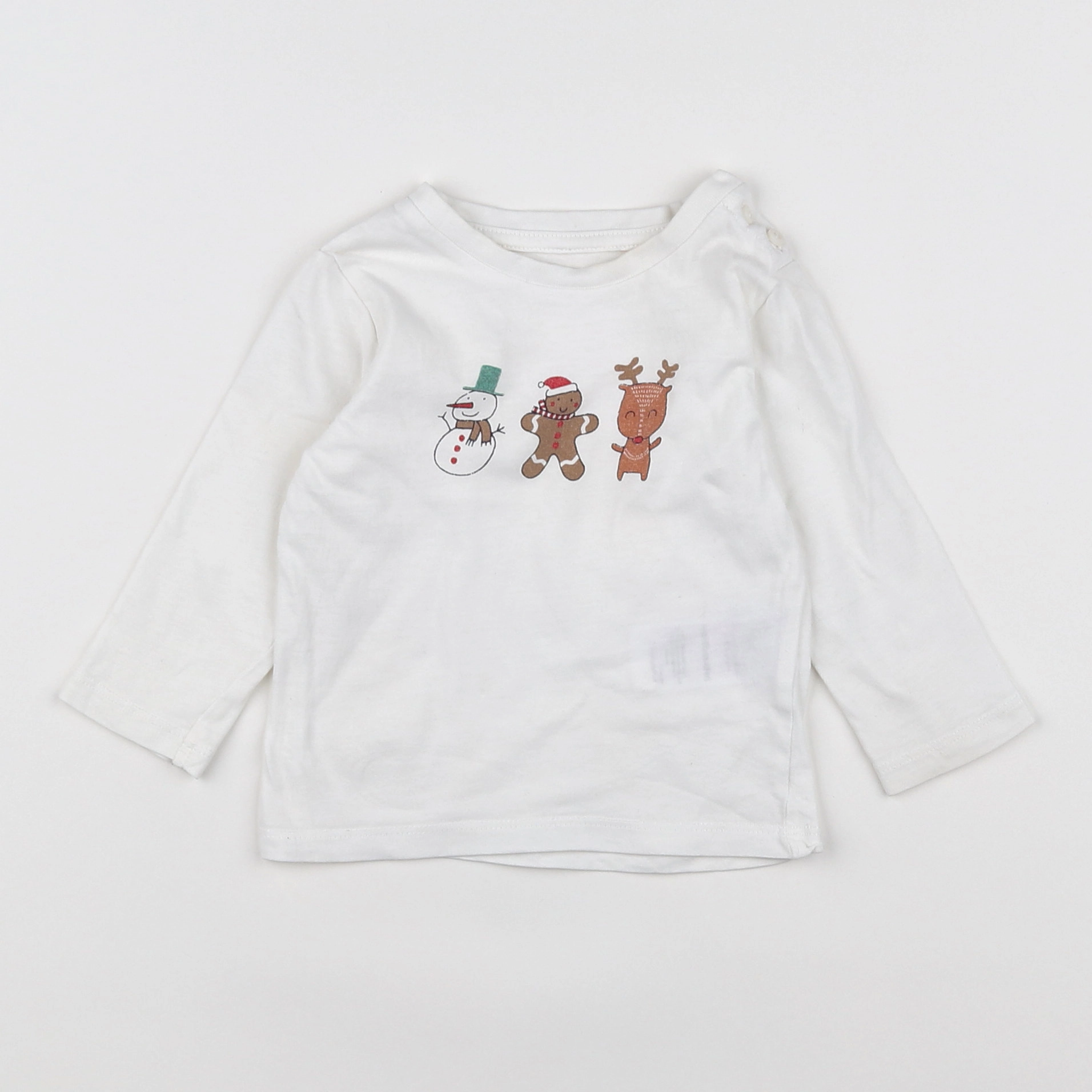 Vertbaudet - tee-shirt blanc - 9 mois