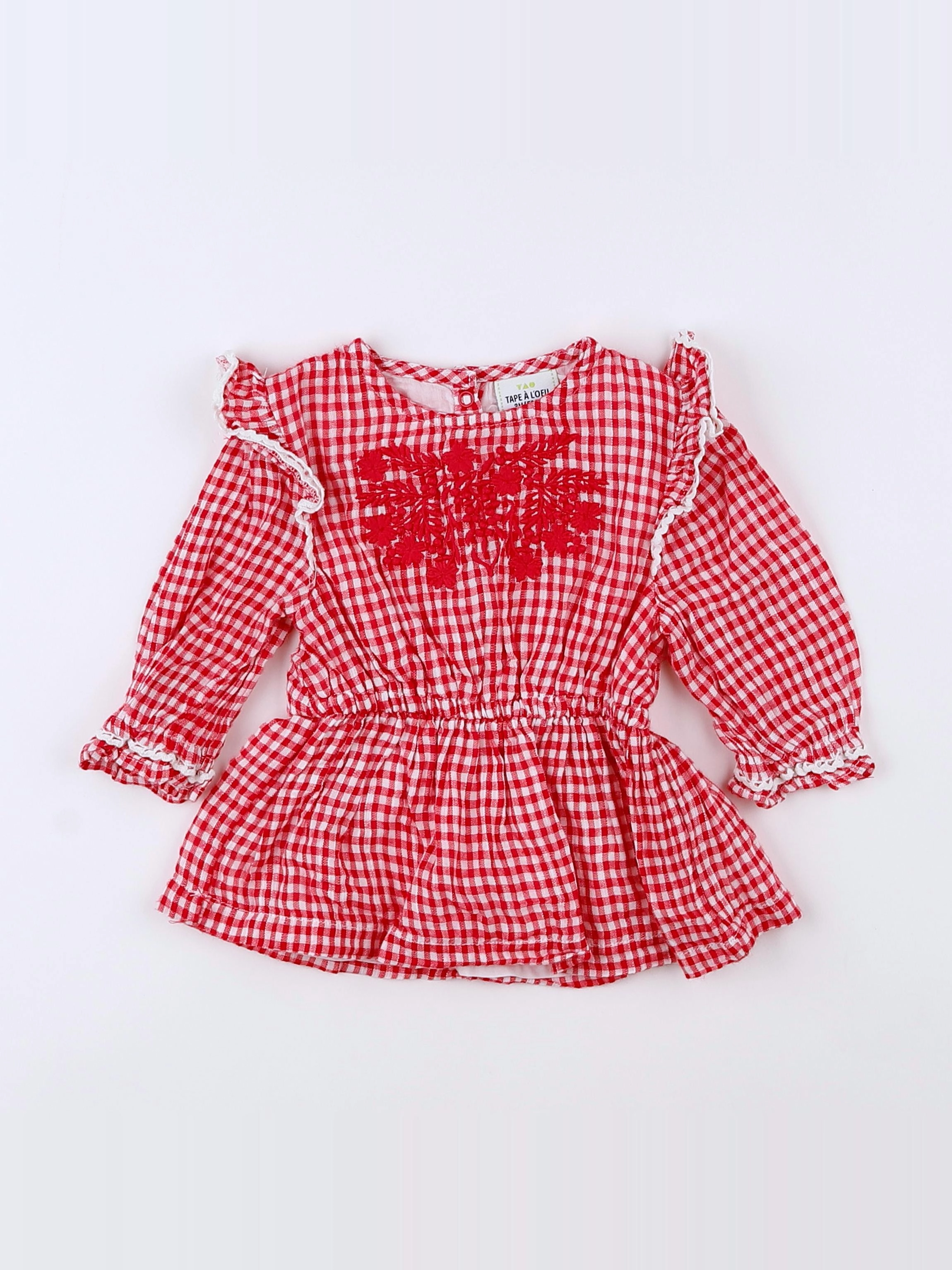Tape à l'oeil - blouse rouge - 3 mois