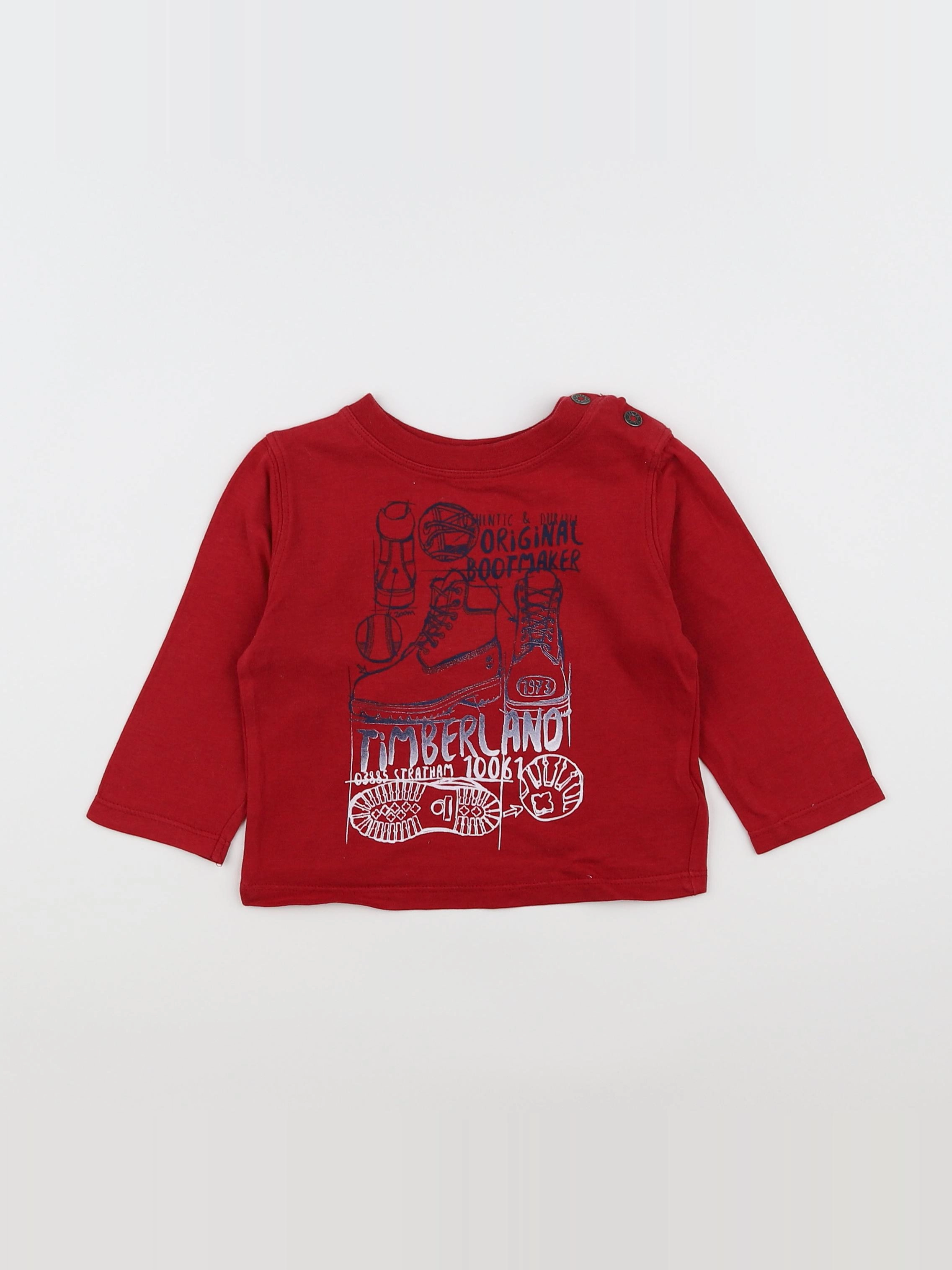 Timberland - tee-shirt rouge - 12 mois