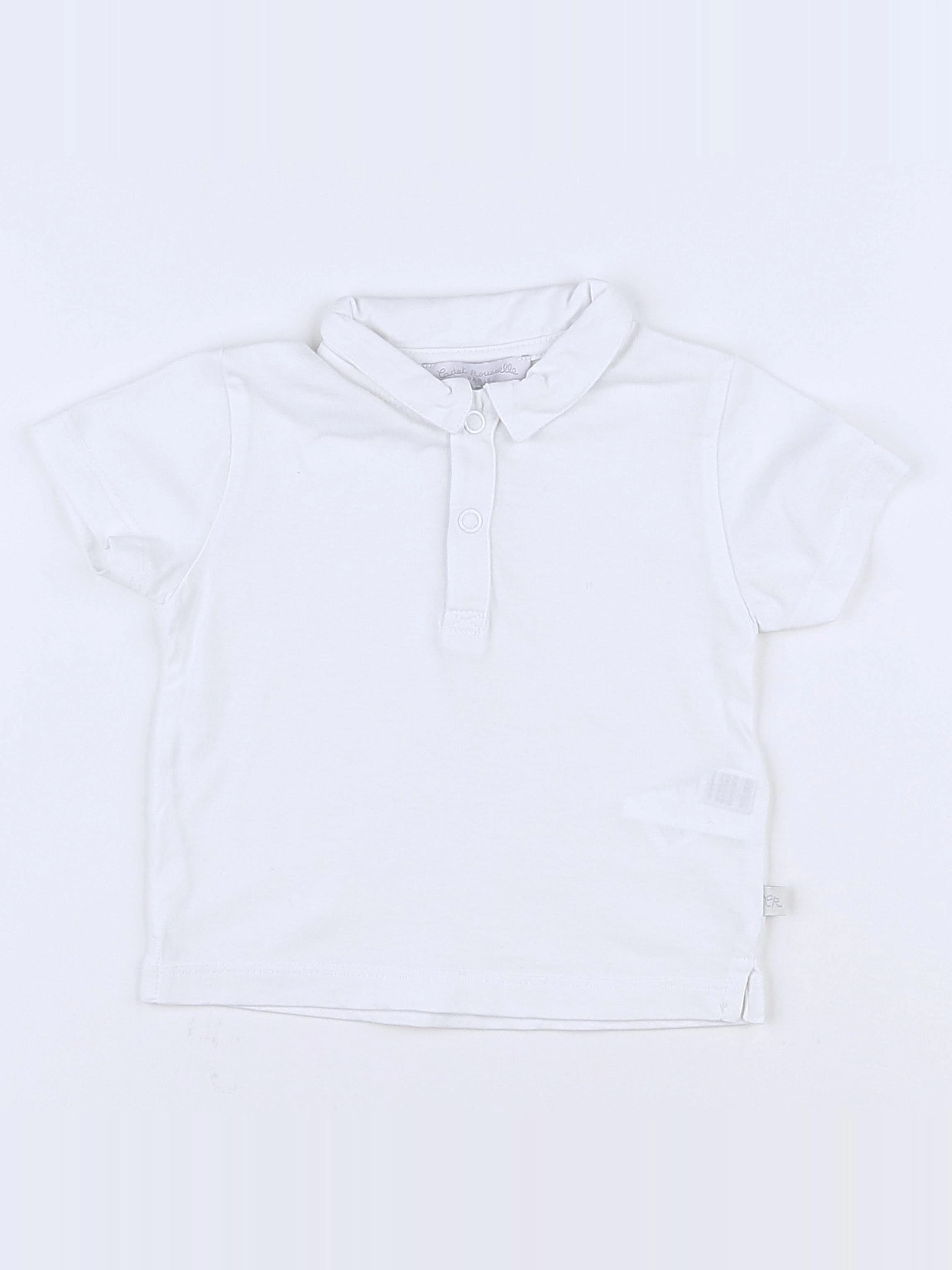 Cadet Rousselle - polo blanc - 12 mois
