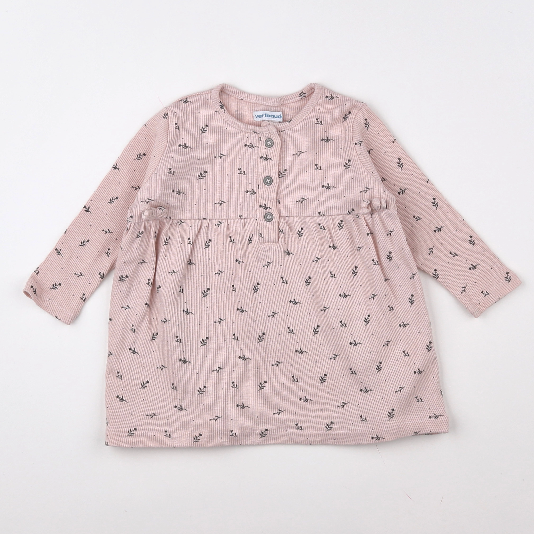 Vertbaudet - robe rose - 12 mois