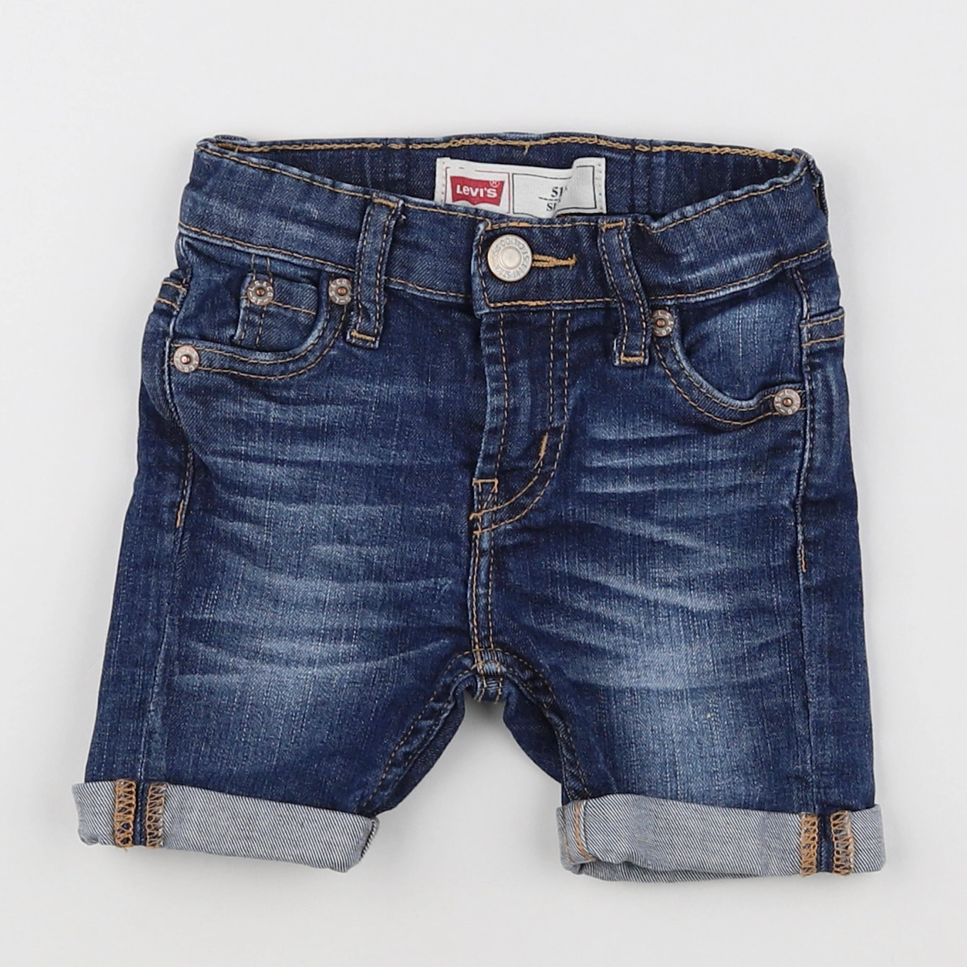 Levi's - short bleu - 12/18 mois