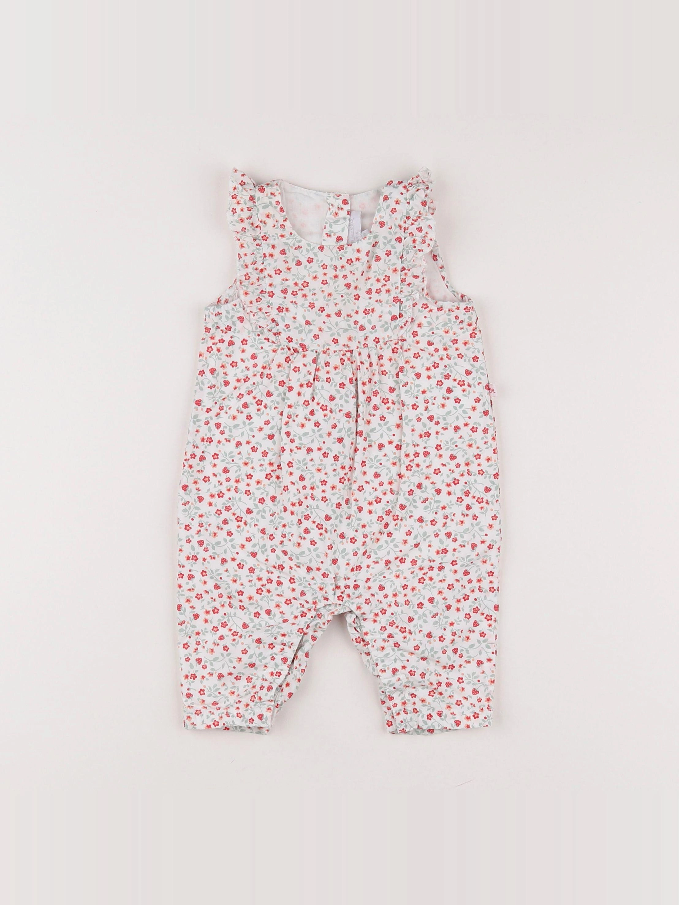 Cadet Rousselle - combinaison blanc, rouge - 3 mois