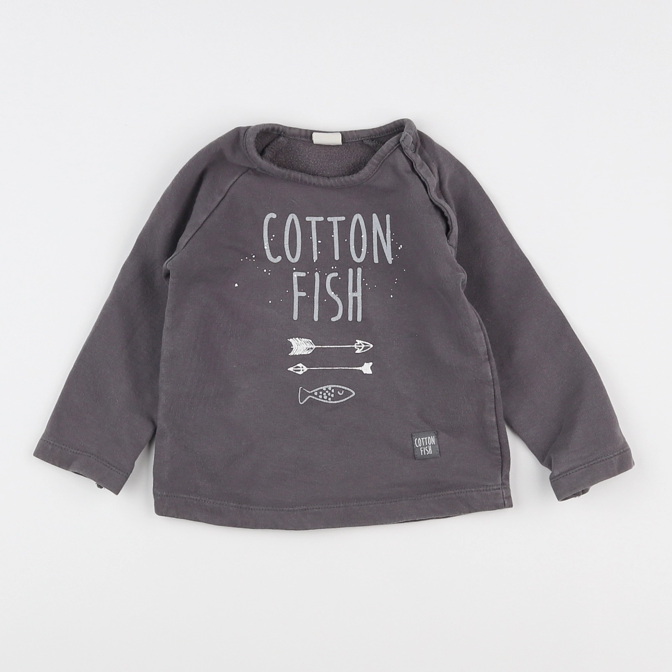 Cotton Fish - sweat gris - 12 mois