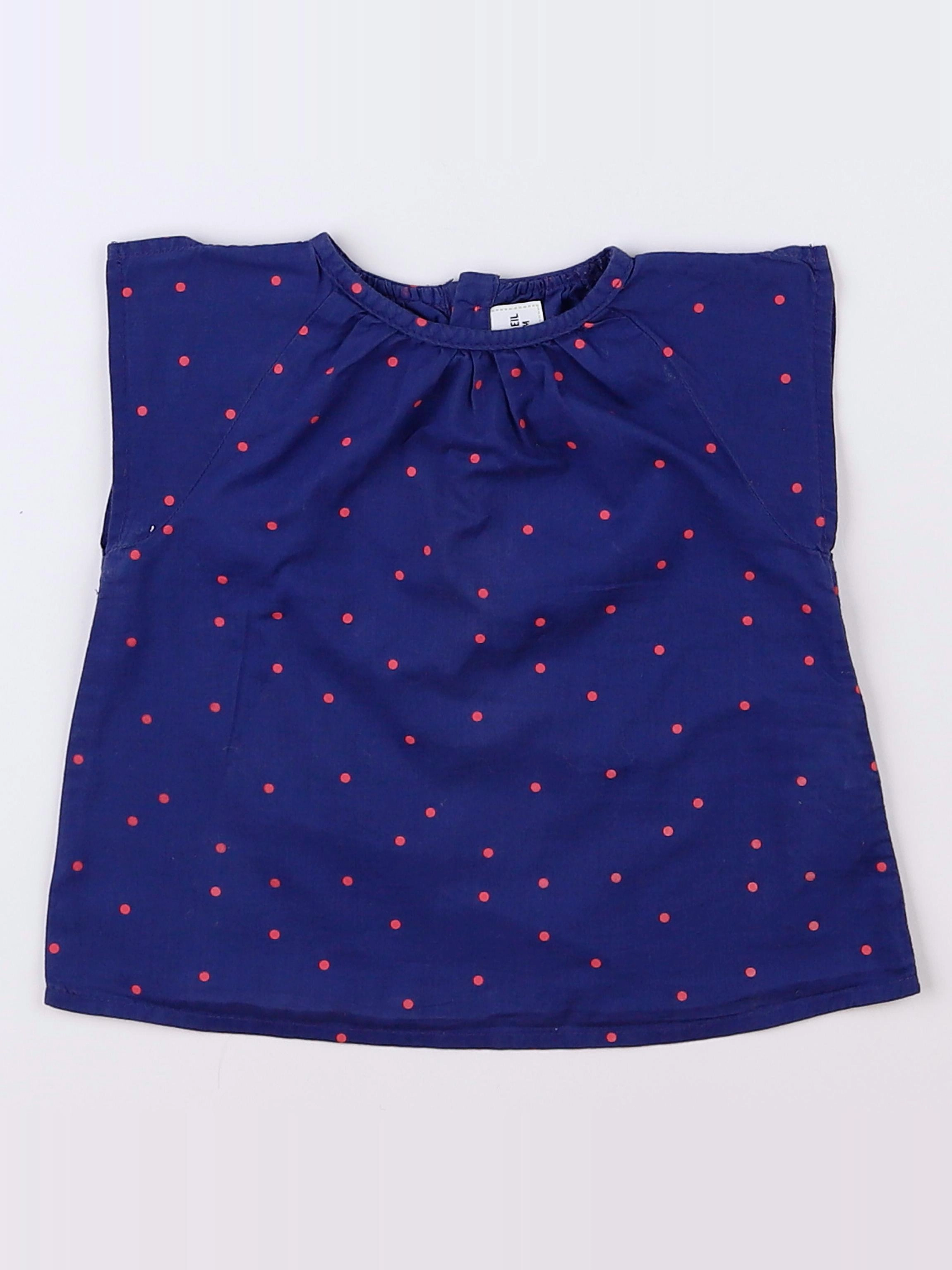 Tape à l'oeil - blouse bleu - 12 mois