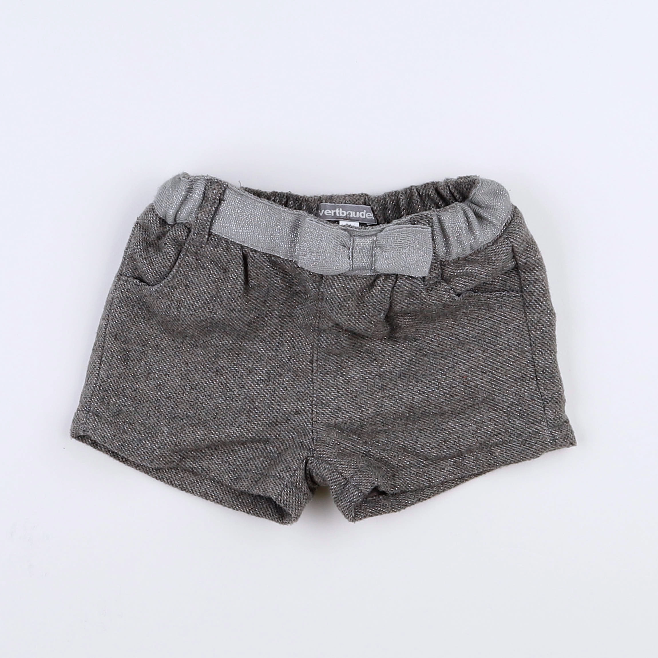 Vertbaudet - short gris - 9 mois