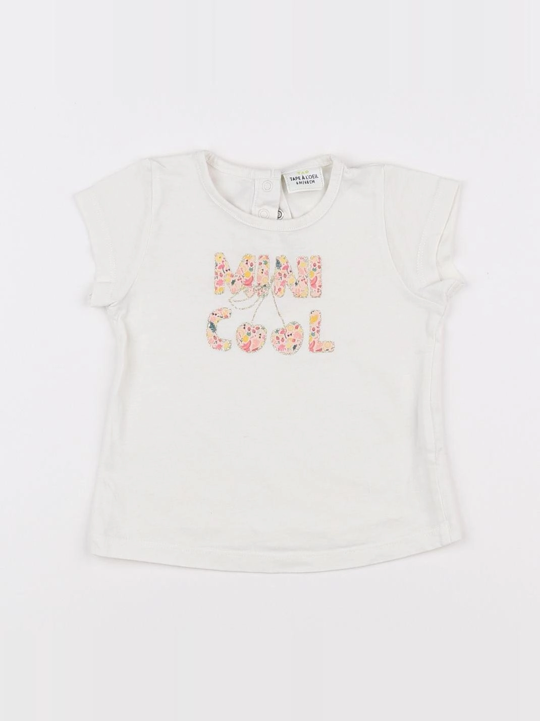 Tape à l'oeil - tee-shirt blanc, or - 6 mois